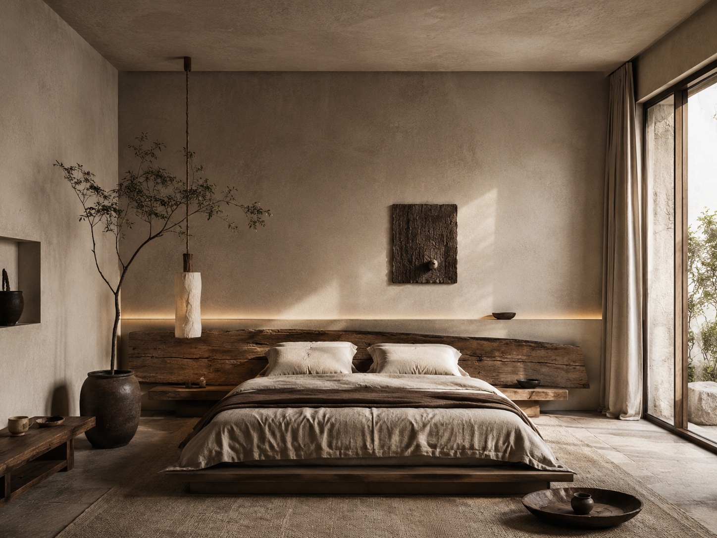 Comparison showing a room upgraded through materials, furniture, and mood while preserving its original structure