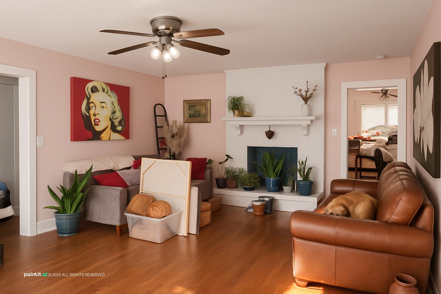 Light Pink Living Room - Design Inspiration | Paintit.ai - 33