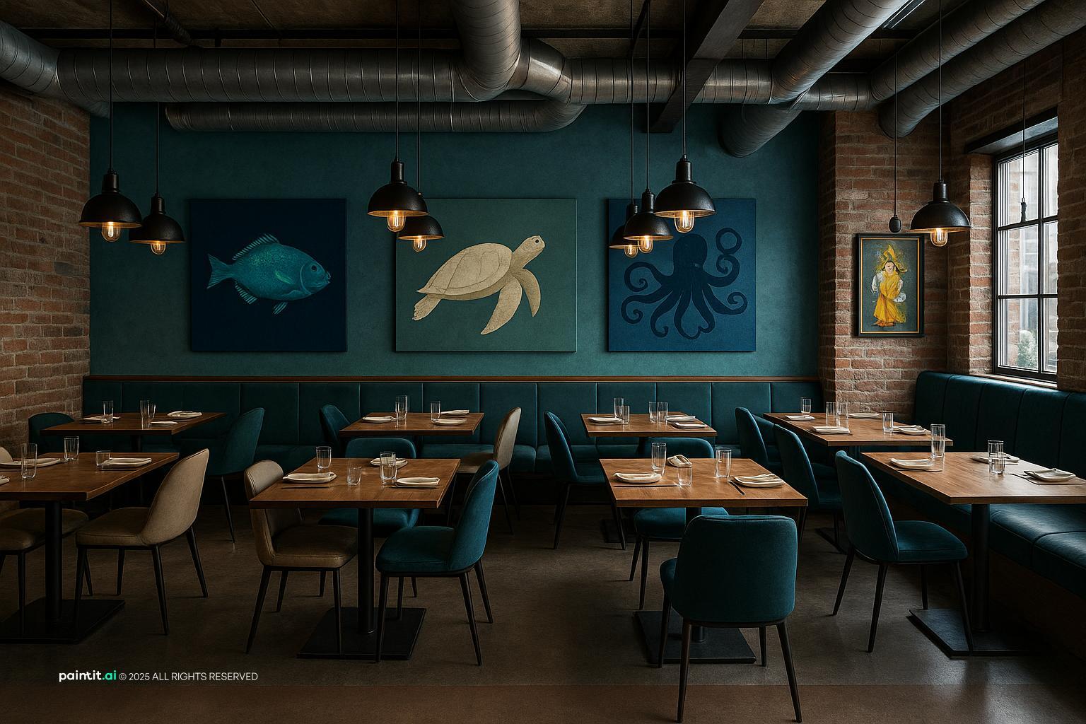Small Indian restaurant interior design 3