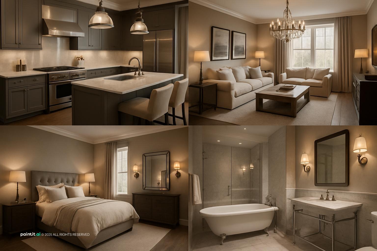 Vintage Industrial Living Room - Design Inspiration | Paintit.ai - 30