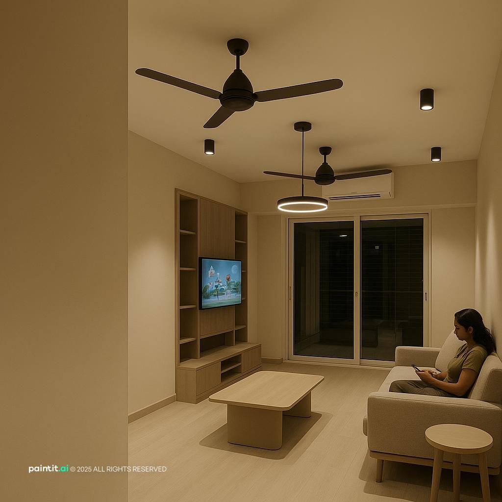 White Living Room with Colorful Accents - Design Inspiration | Paintit.ai - 14