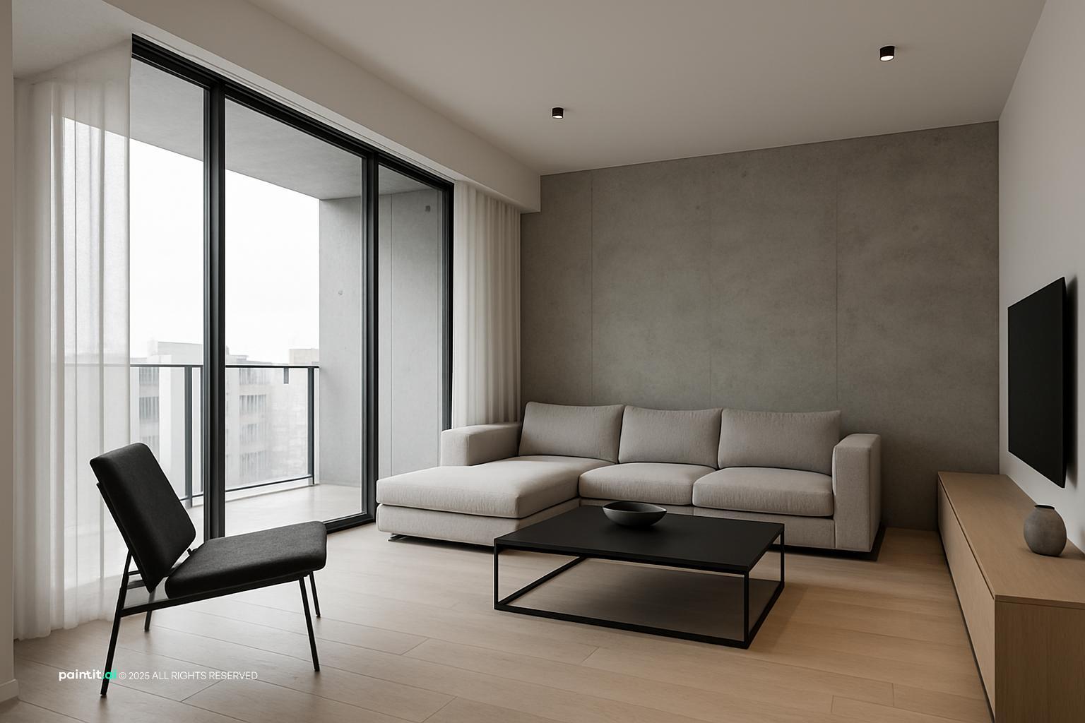 Small Apartment Living Room Ideas with Compact Proportions and Clean-lined Furniture showing compact proportions, clean-lined furniture, layered neutral...