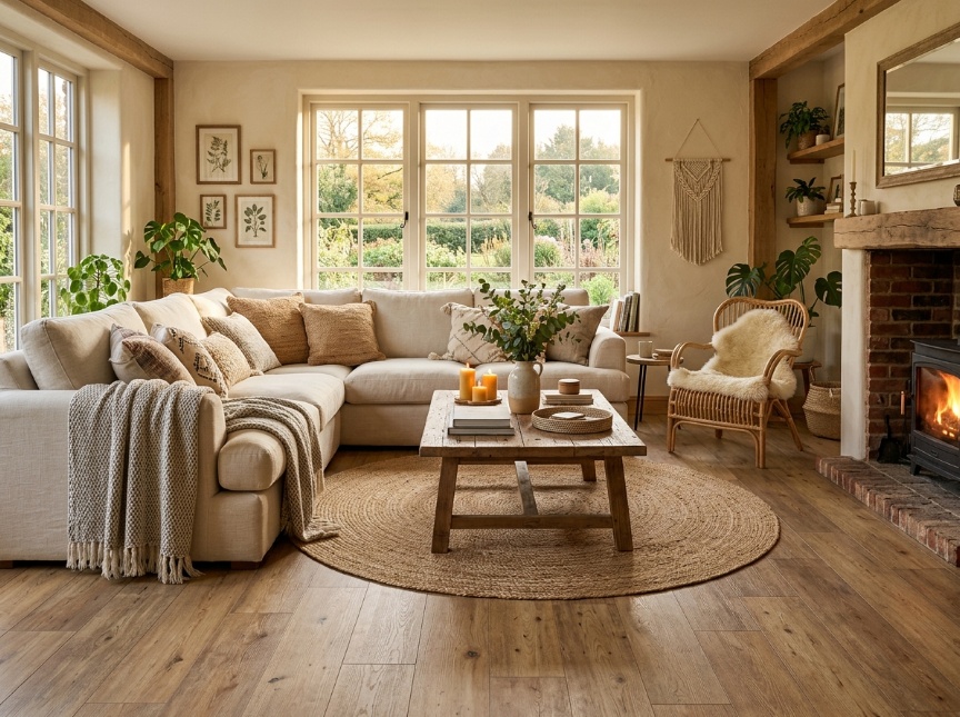 Offset Lay in Distressed Pine
