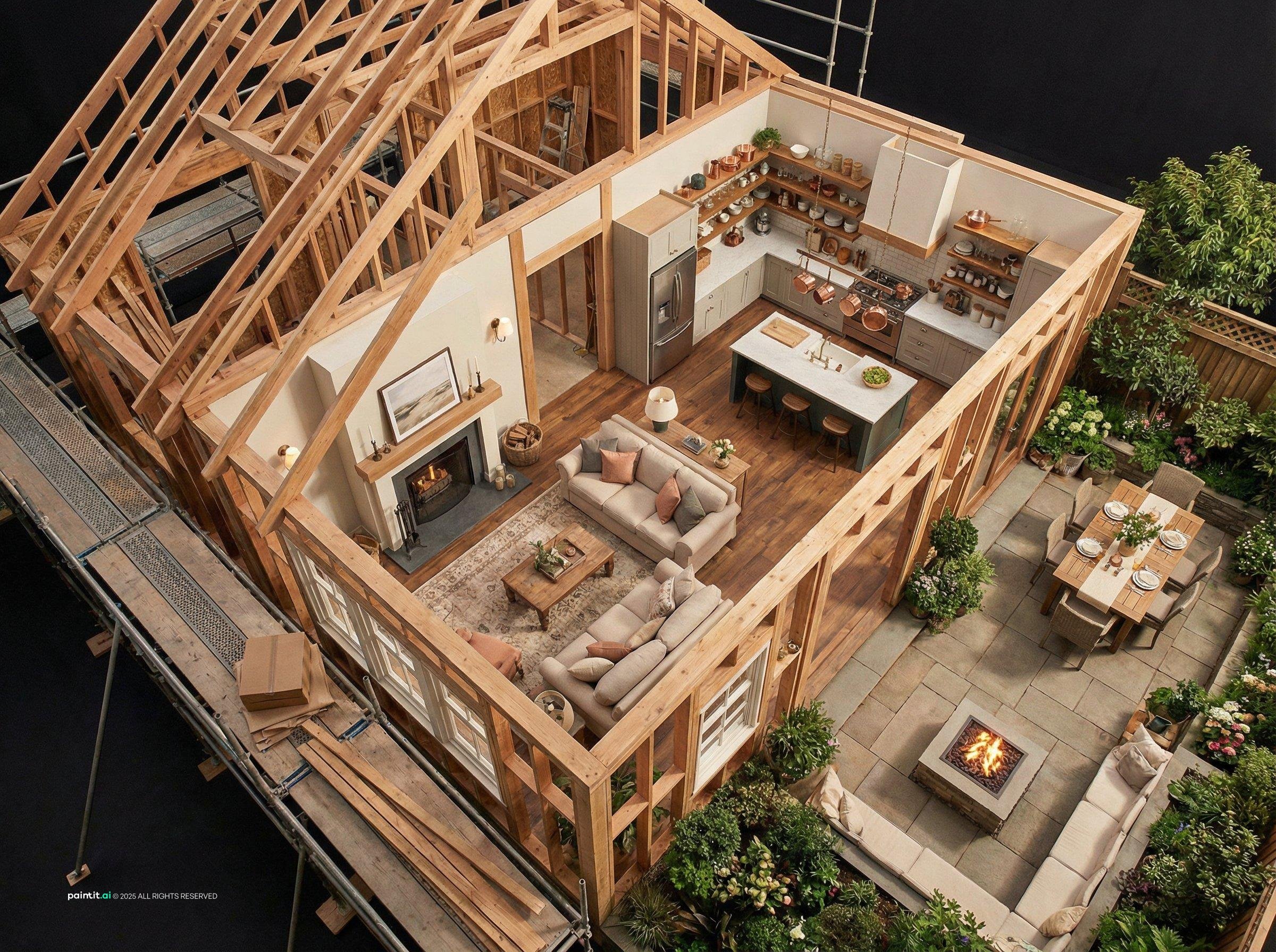 Kitchen and Living Room Ideas - Design Inspiration | Paintit.ai - 3