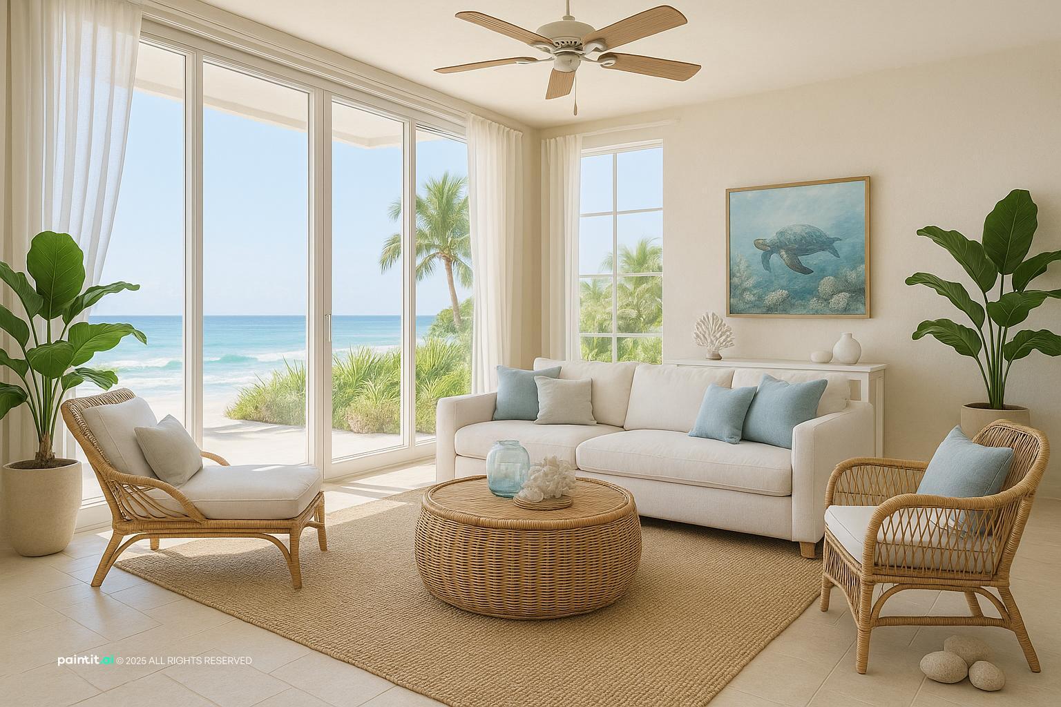 Beach Coastal Lounge with Relaxed Seating