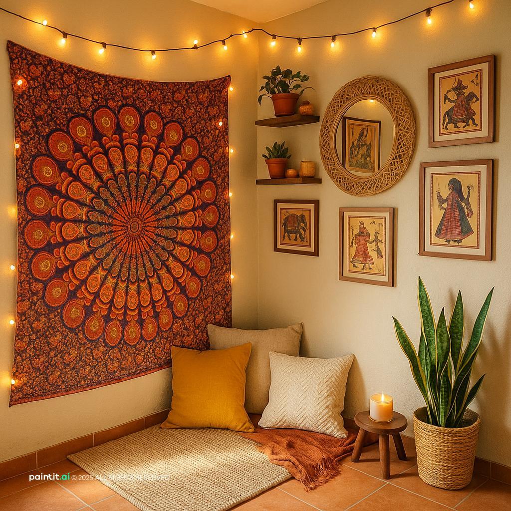 Cozy Bohemian Corner for Bohemian Style Interior Design Characteristics