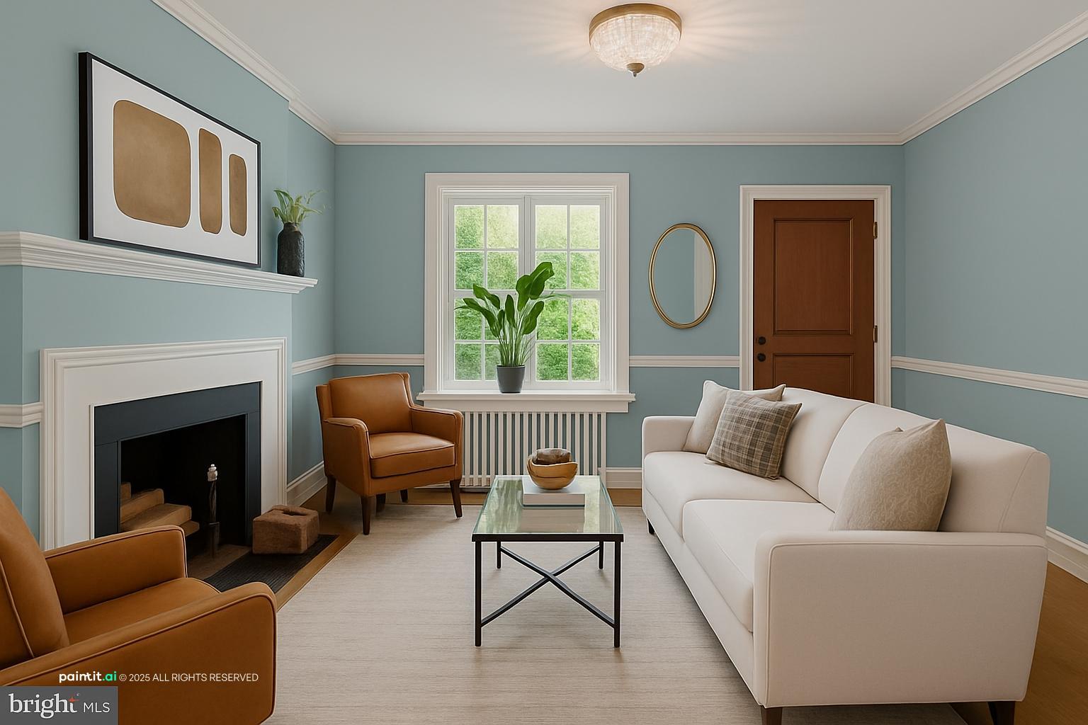 White Wainscoting Living Room - Design Inspiration | Paintit.ai - 12