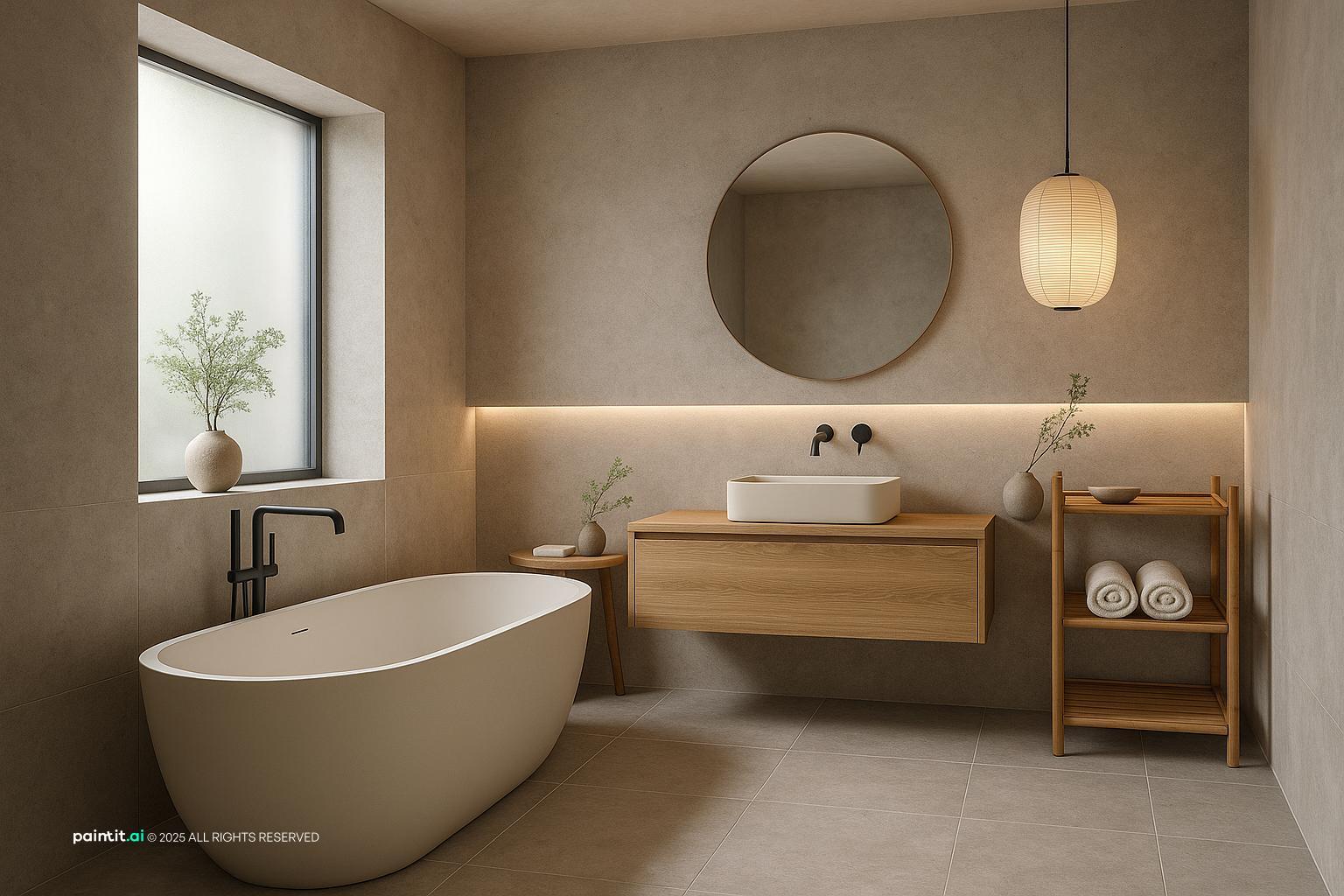 japandi bathroom is the ultimate Oasis—harmonies of simplicity and for Muji Style Interior Design