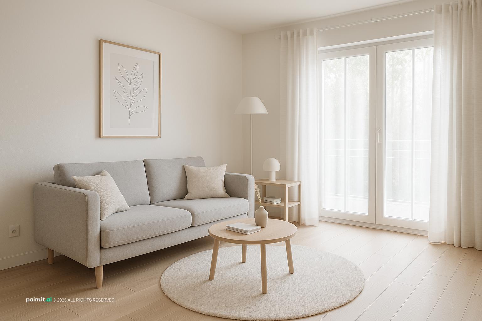 Rustic Scandinavian Living Room - Design Concepts | Paintit.ai - 14