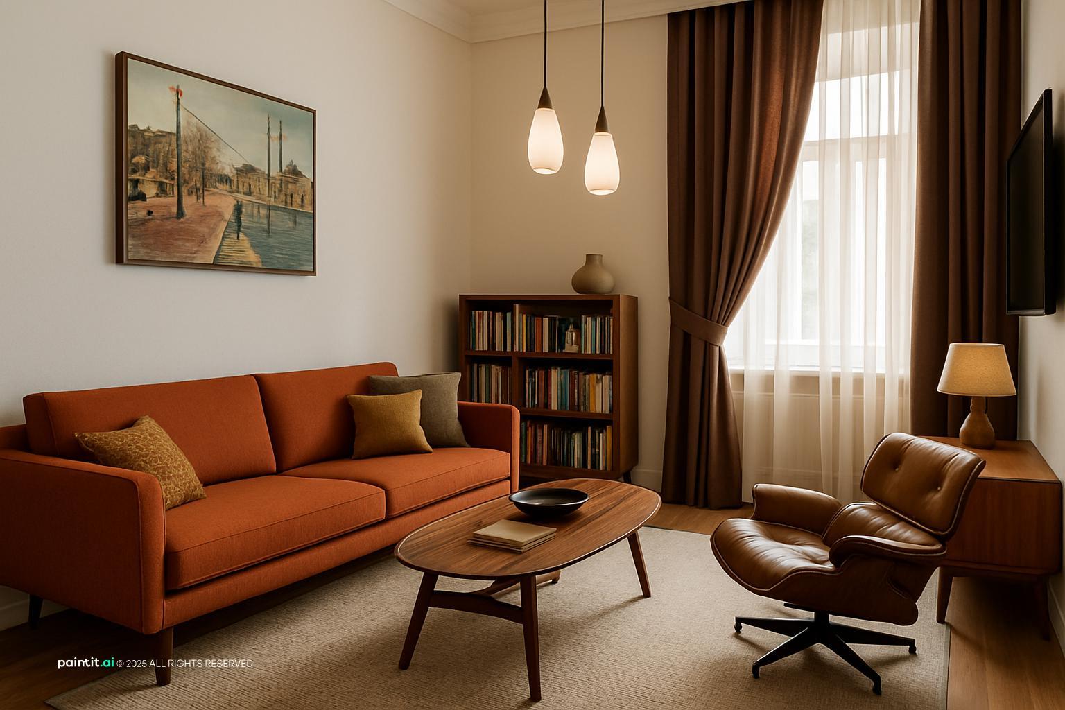 1960s Living Room: Mid-Century Modern Decor | Paintit.ai - 31
