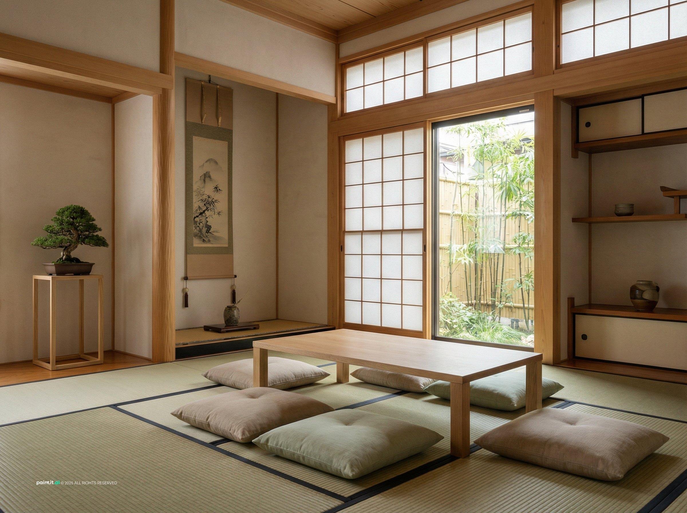 Japanese Living Room: Serene Interior Concepts | Paintit.ai - 35
