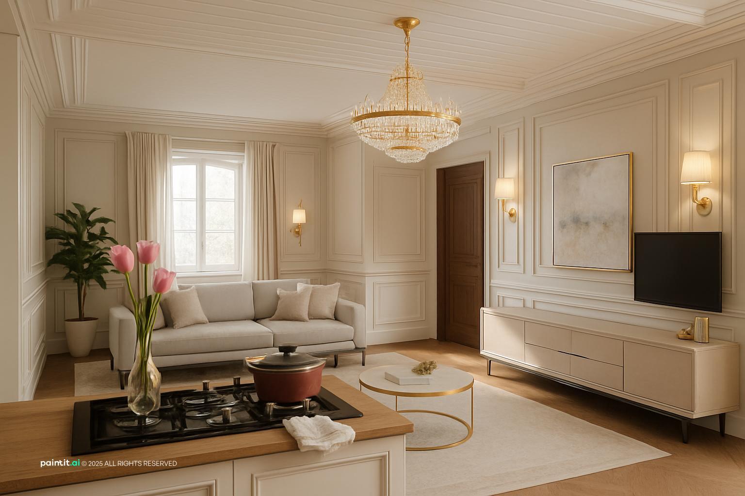 Luxury Neoclassical Living Room - Design Inspiration | Paintit.ai - 23