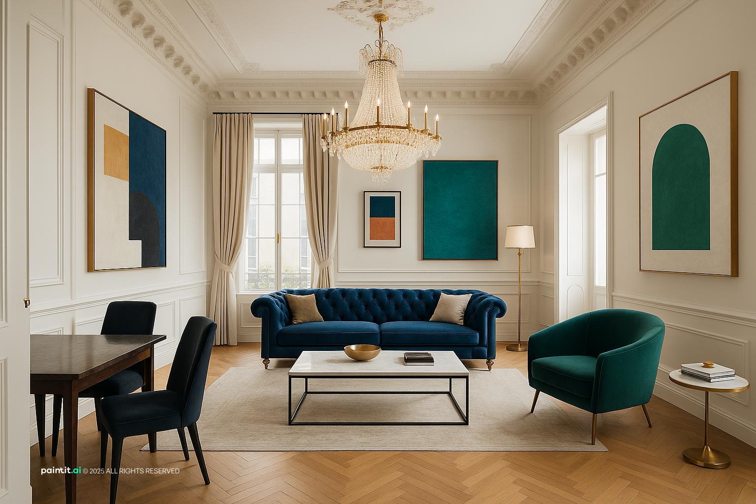 Luxury Classic Living Room - Elegant Design Inspiration | Paintit.ai - 26