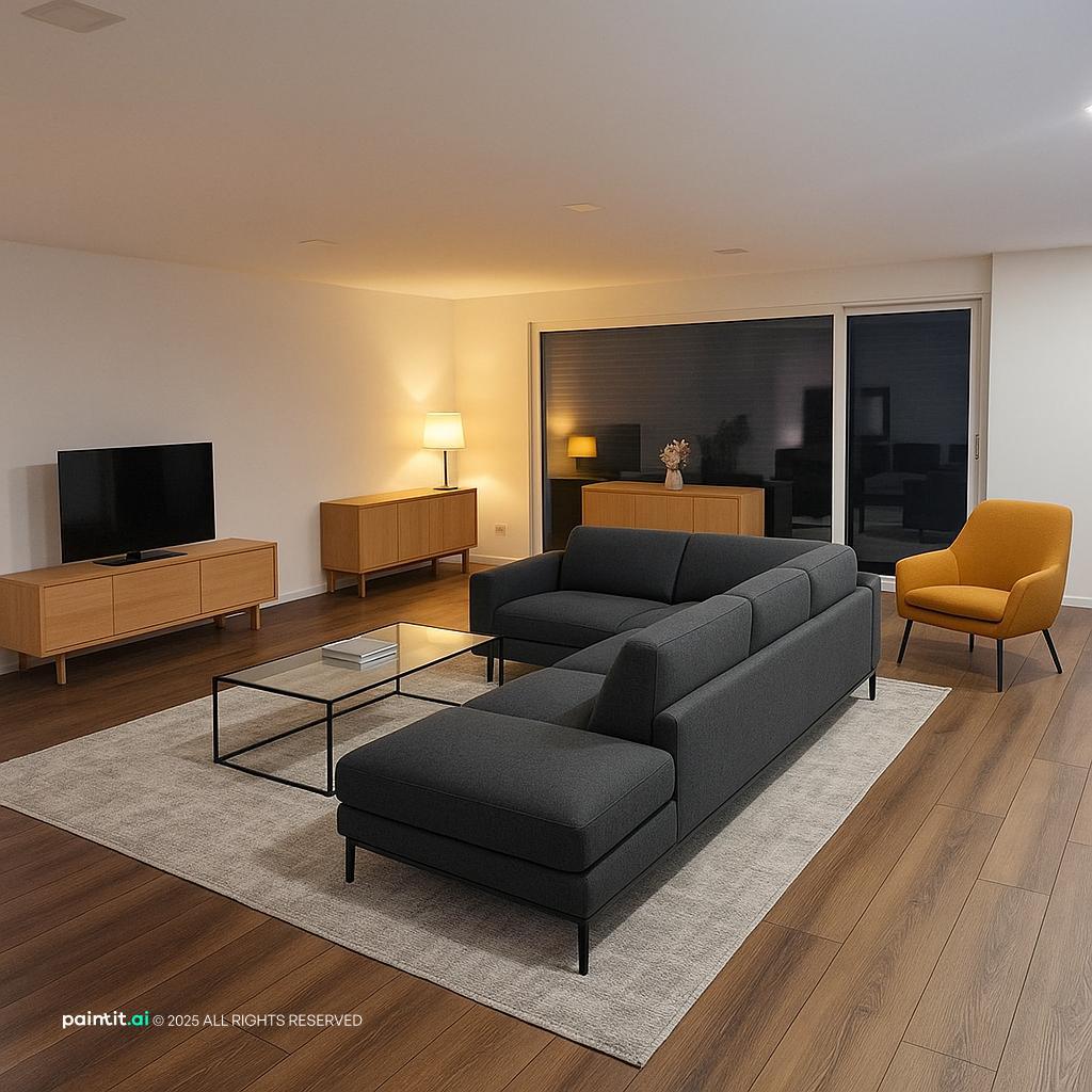 Yellow and White Living Room - Chic Interior Design Guide | Paintit.ai - 34