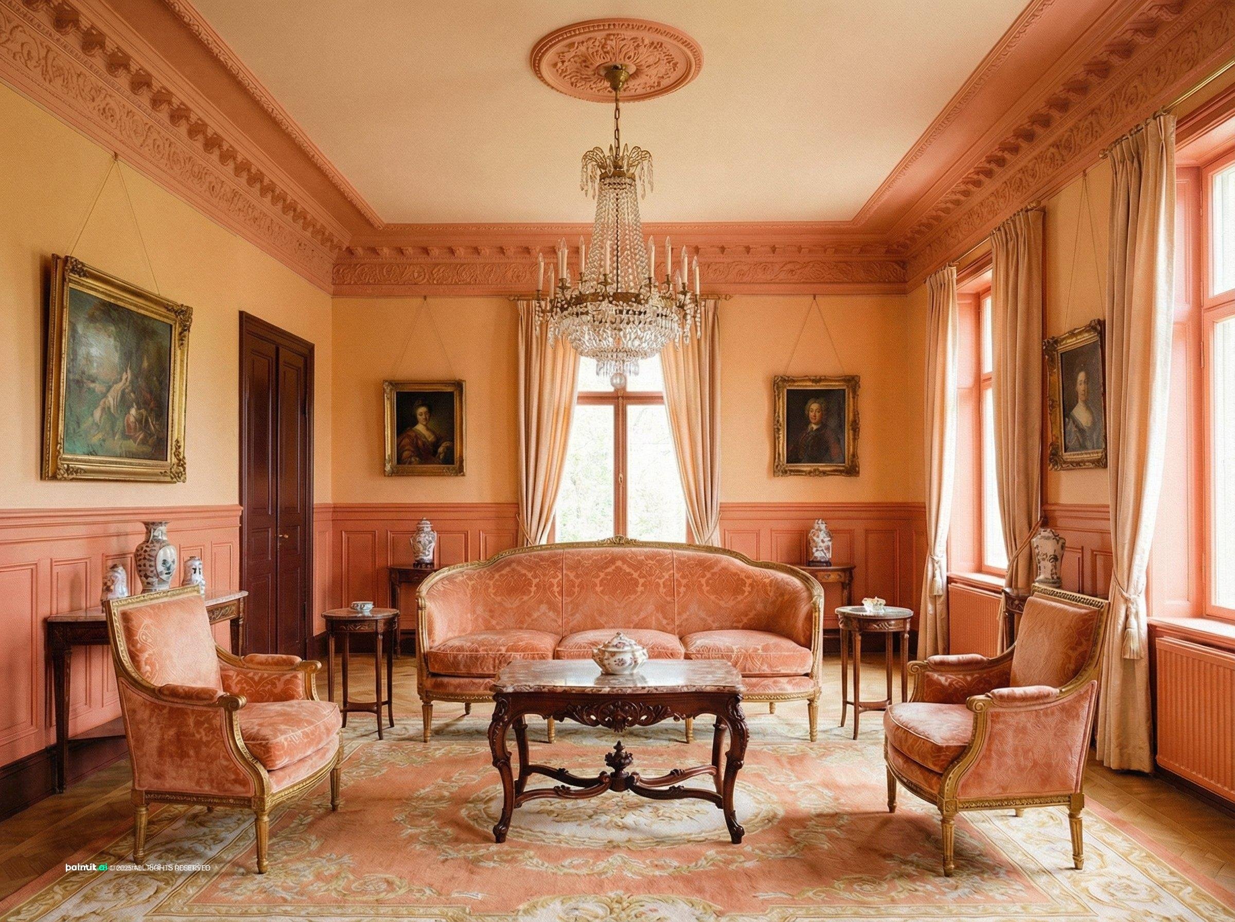 Vintage Pink Living Room - Interior Styling Guide | Paintit.ai - 24
