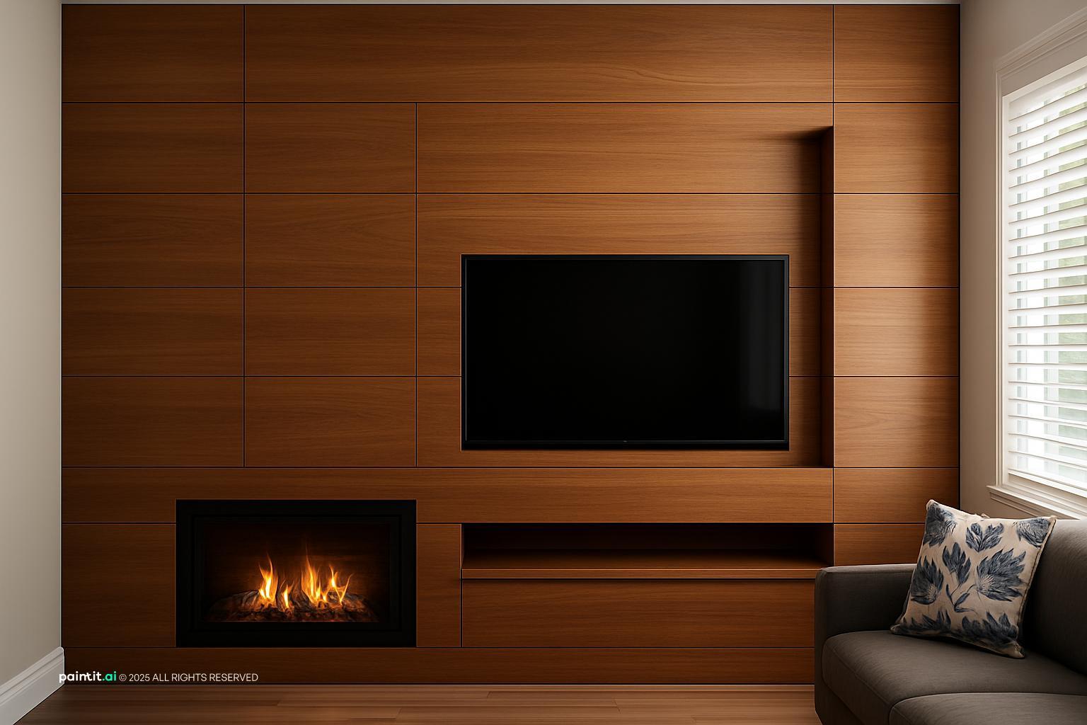 Wood Paneling Living Room Ideas - Design Inspiration | Paintit.ai - 27