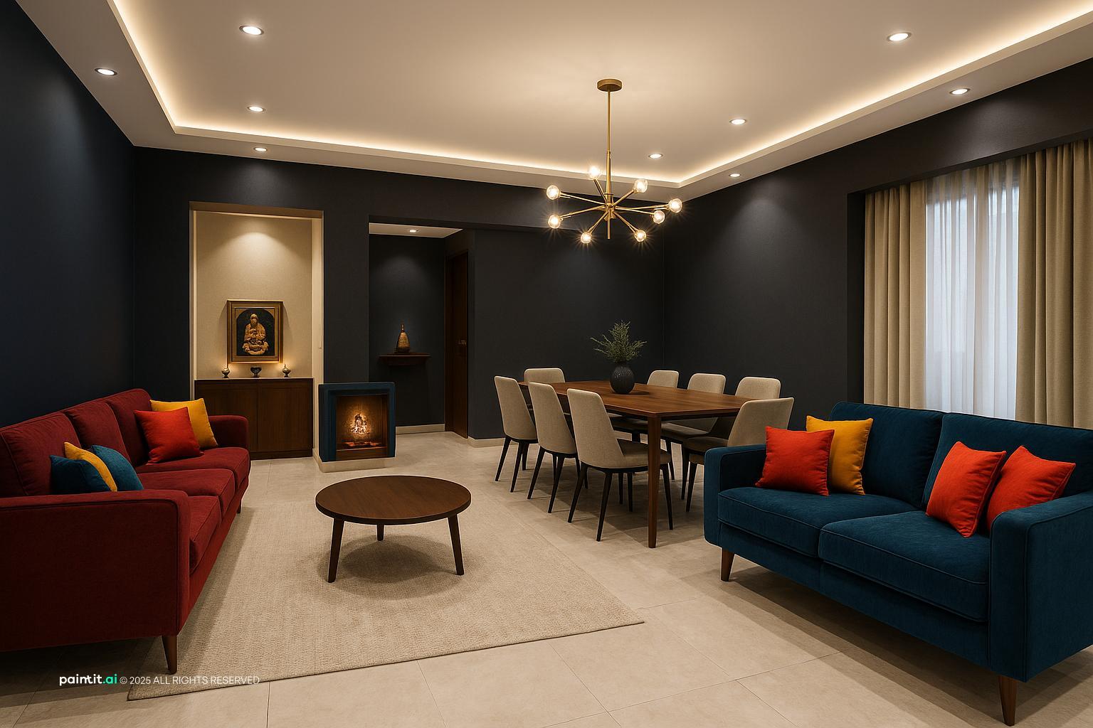 Wine Red Living Room: Elegant Decor Ideas | Paintit.ai - 14