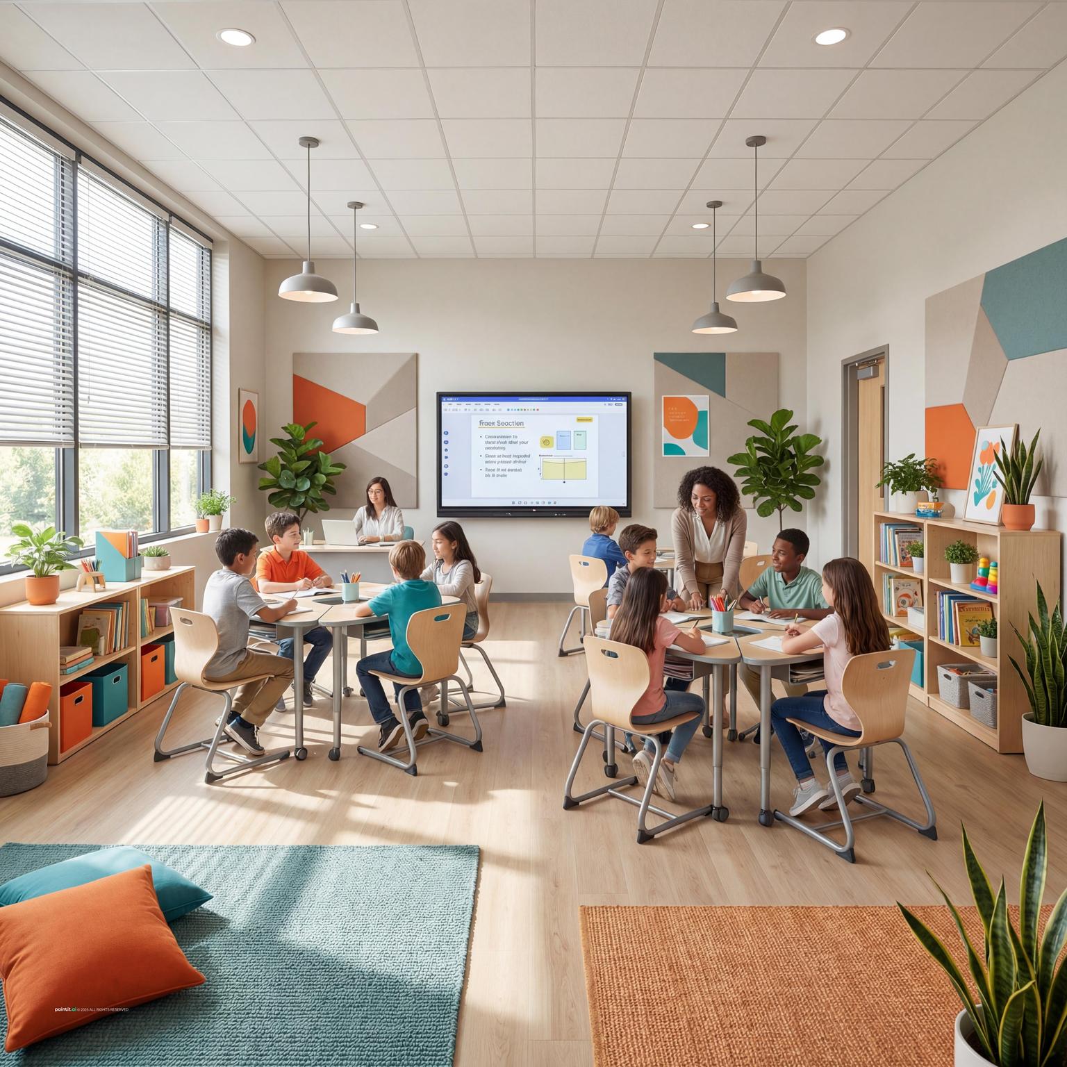 Preschool classroom interior design