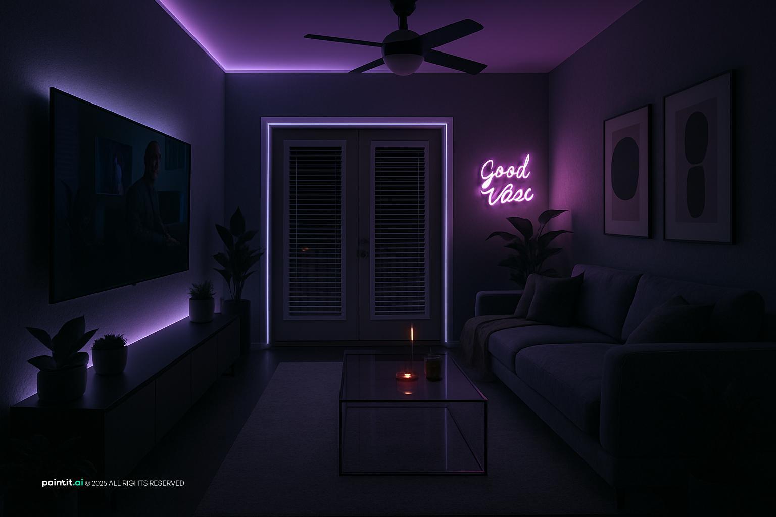 Pink and Black Living Room Ideas: Chic Decor Inspiration | Paintit.ai - 1