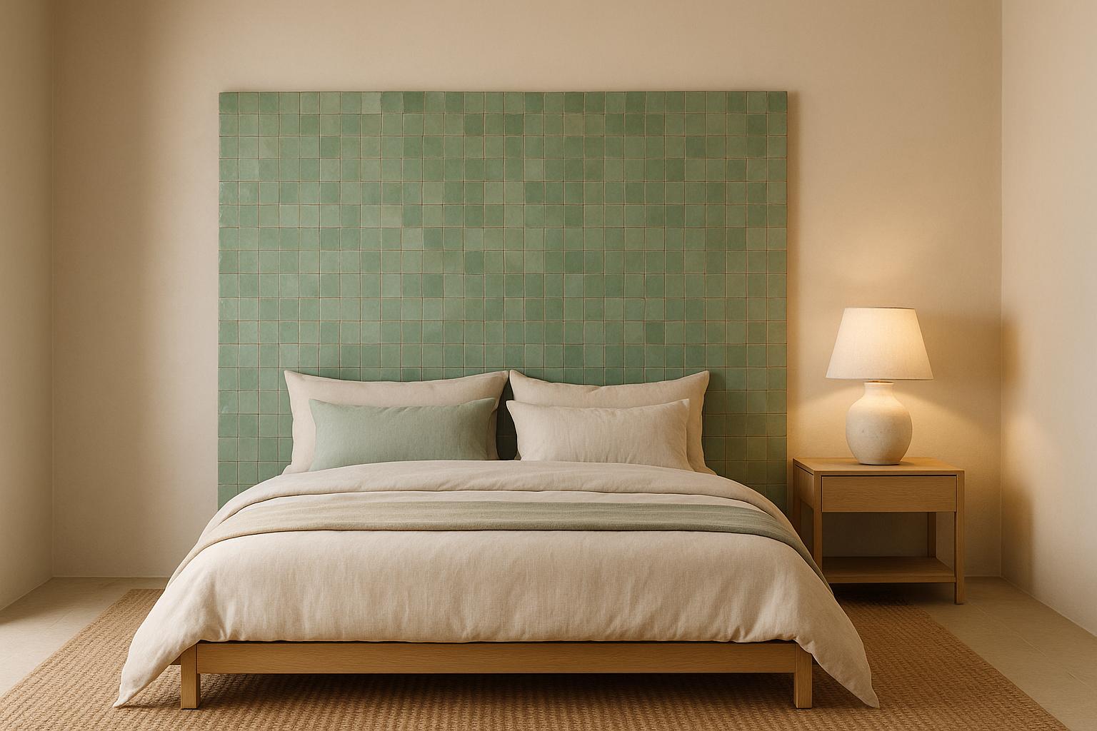 Soft Moroccan Bedroom with Zellige Detail for Moroccan Style Interior Design