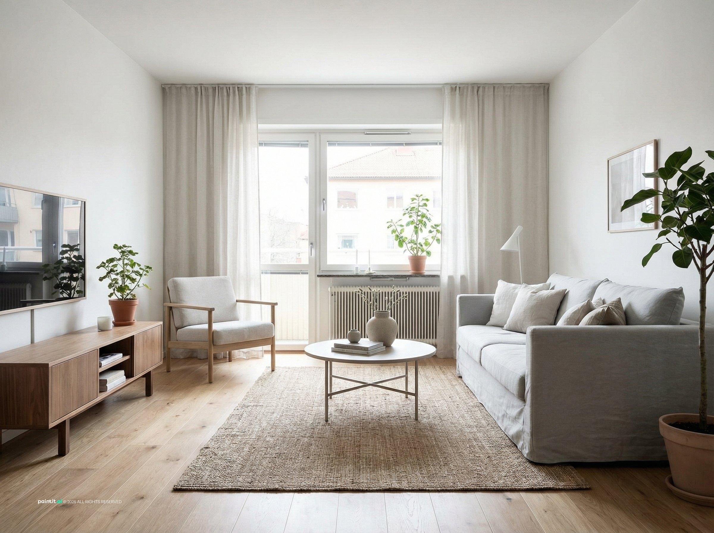 Rustic Scandinavian Living Room - Design Concepts | Paintit.ai - 11