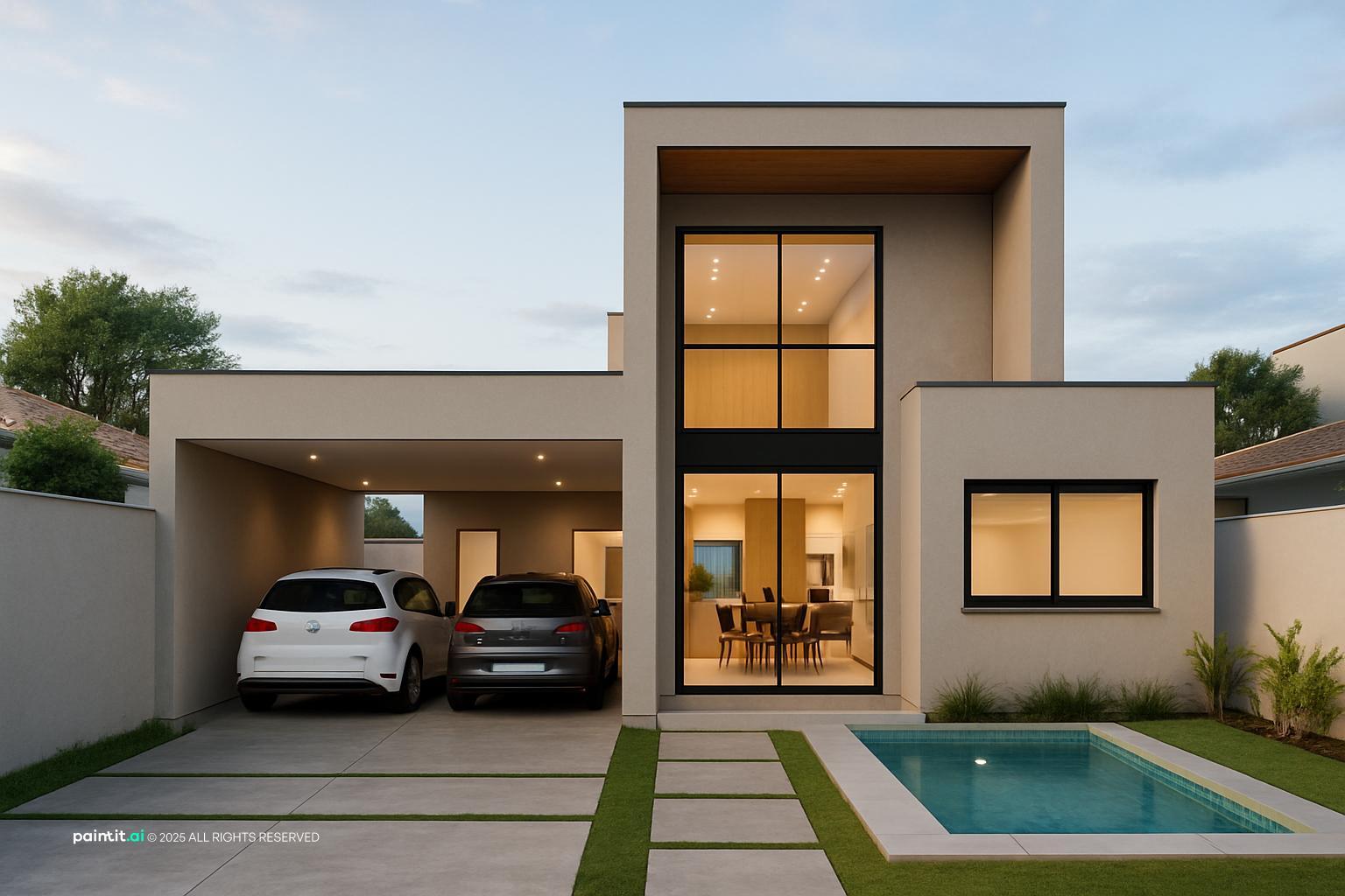 Workstation in Living Room - Design Solutions | Paintit.ai - 24