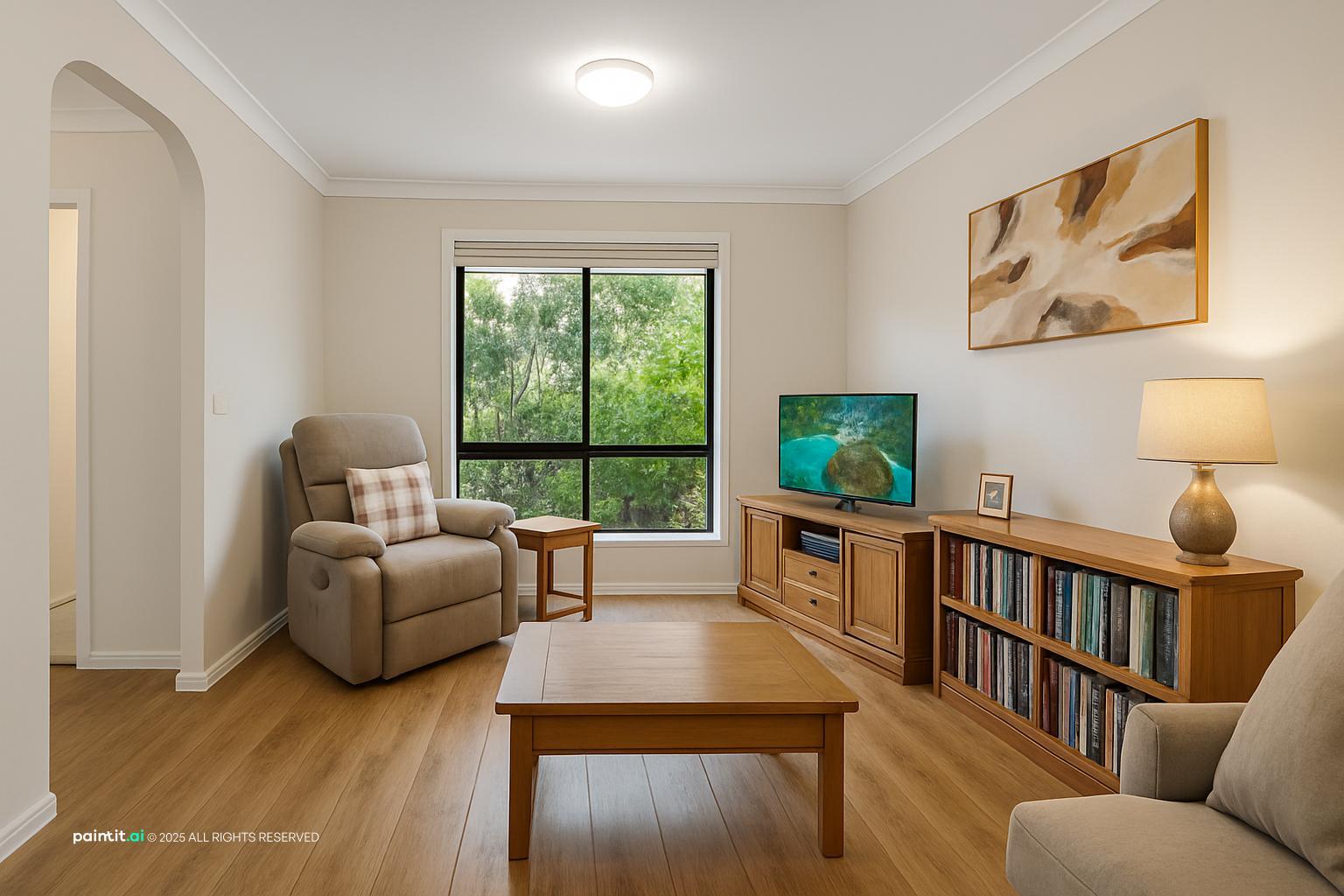 Wood Living Room Design - Timeless Interiors | Paintit.ai - 30