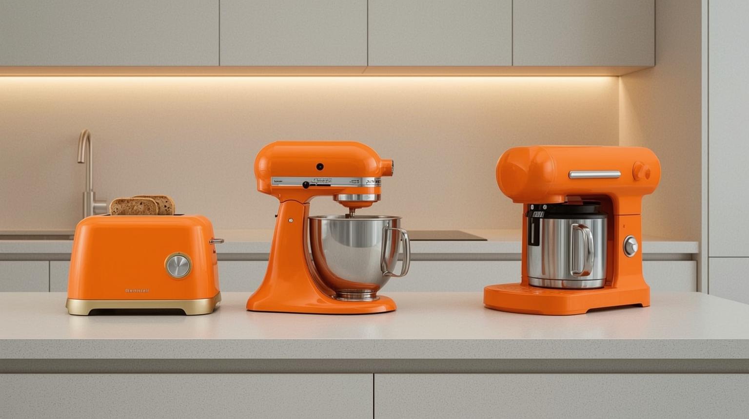Glossy Orange Appliances
