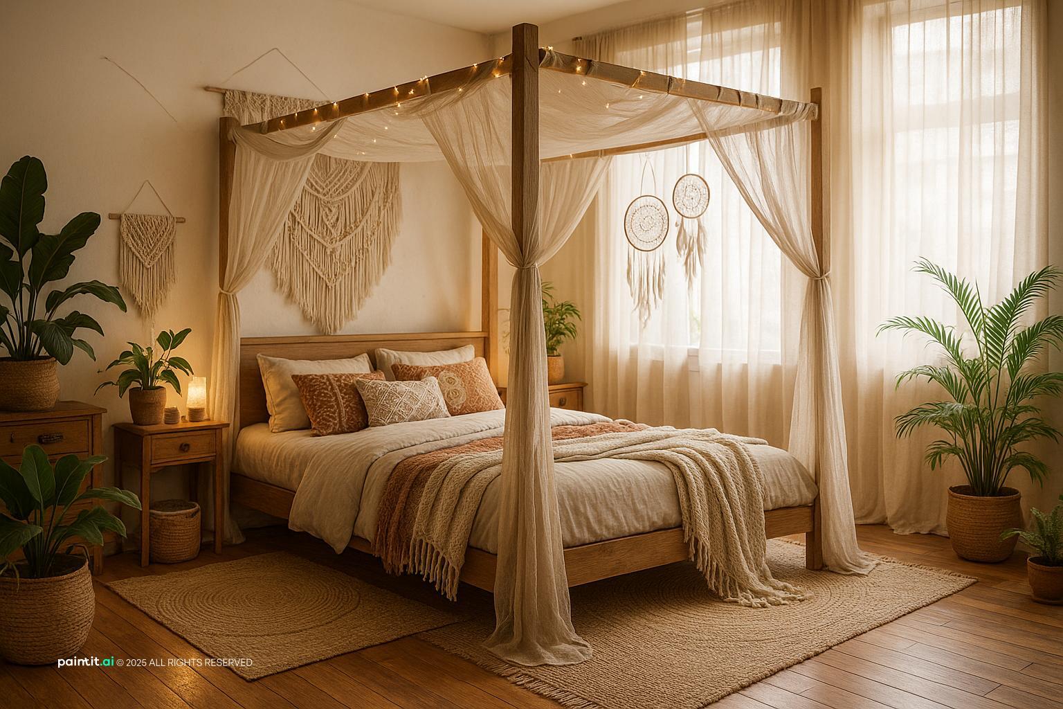Boho-Chic Bedroom 2 for Bohemian Style Interior Design Characteristics