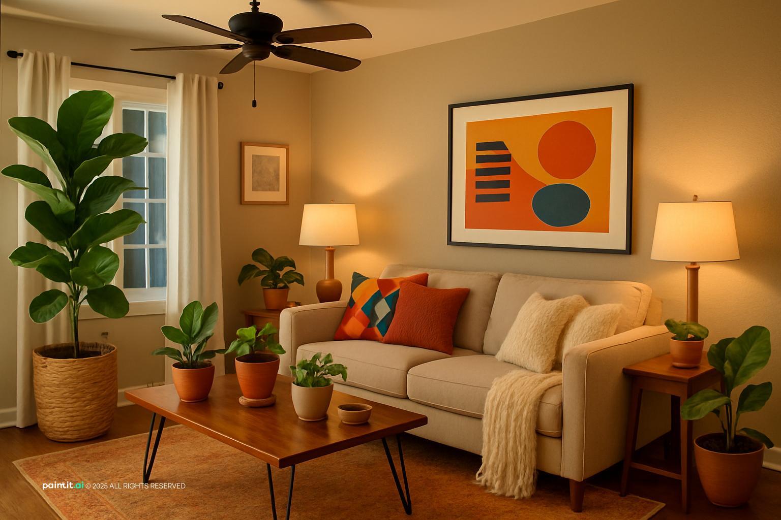 1960s Living Room: Mid-Century Modern Decor | Paintit.ai - 8