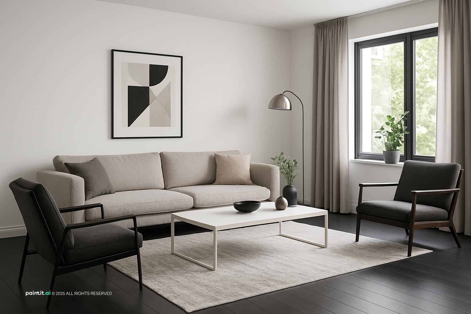 Victorian Dark Green Living Room Design with matte and beige and a calm living room atmosphere.
