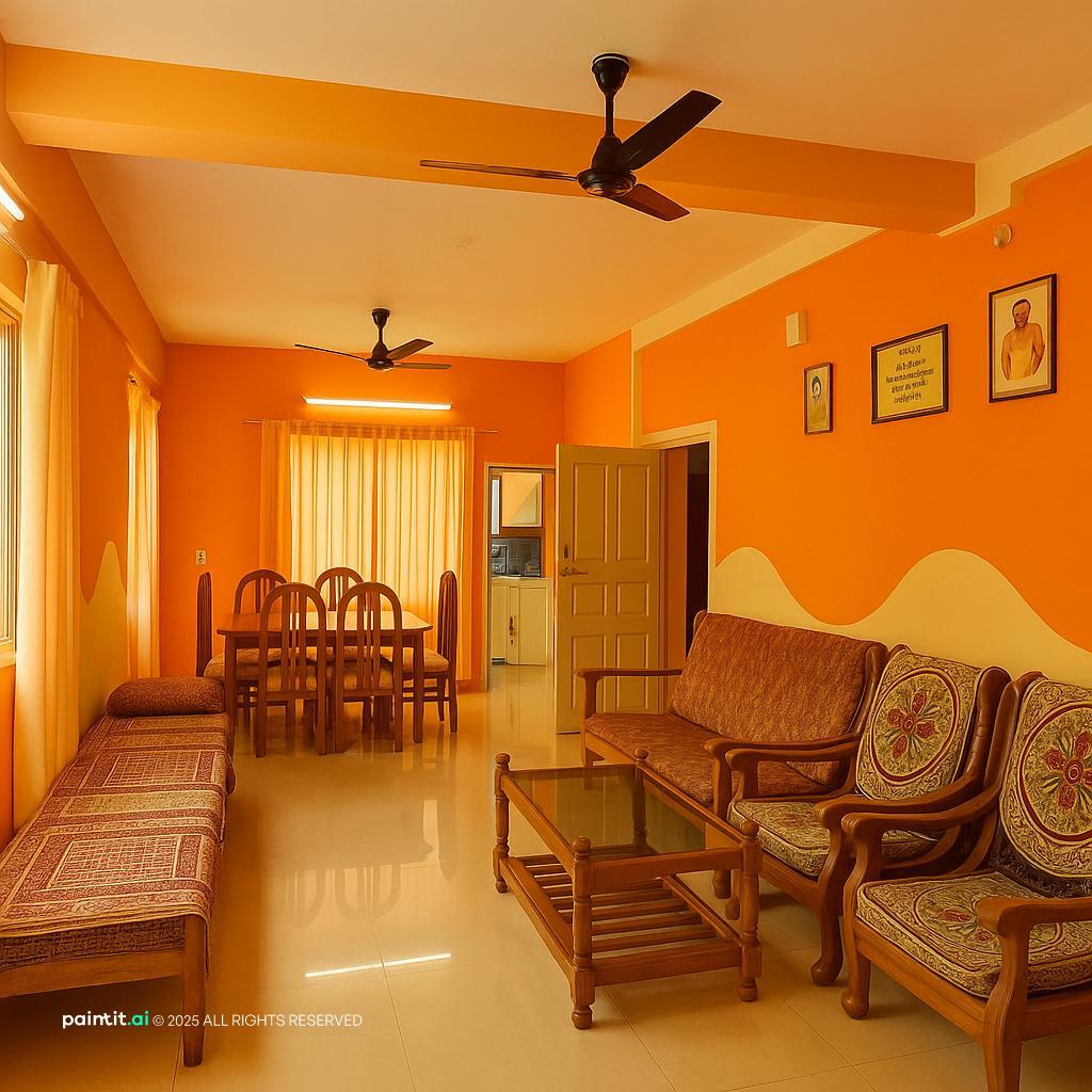 Rustic Burnt Orange Living Room: Design Inspiration | Paintit.ai - 9