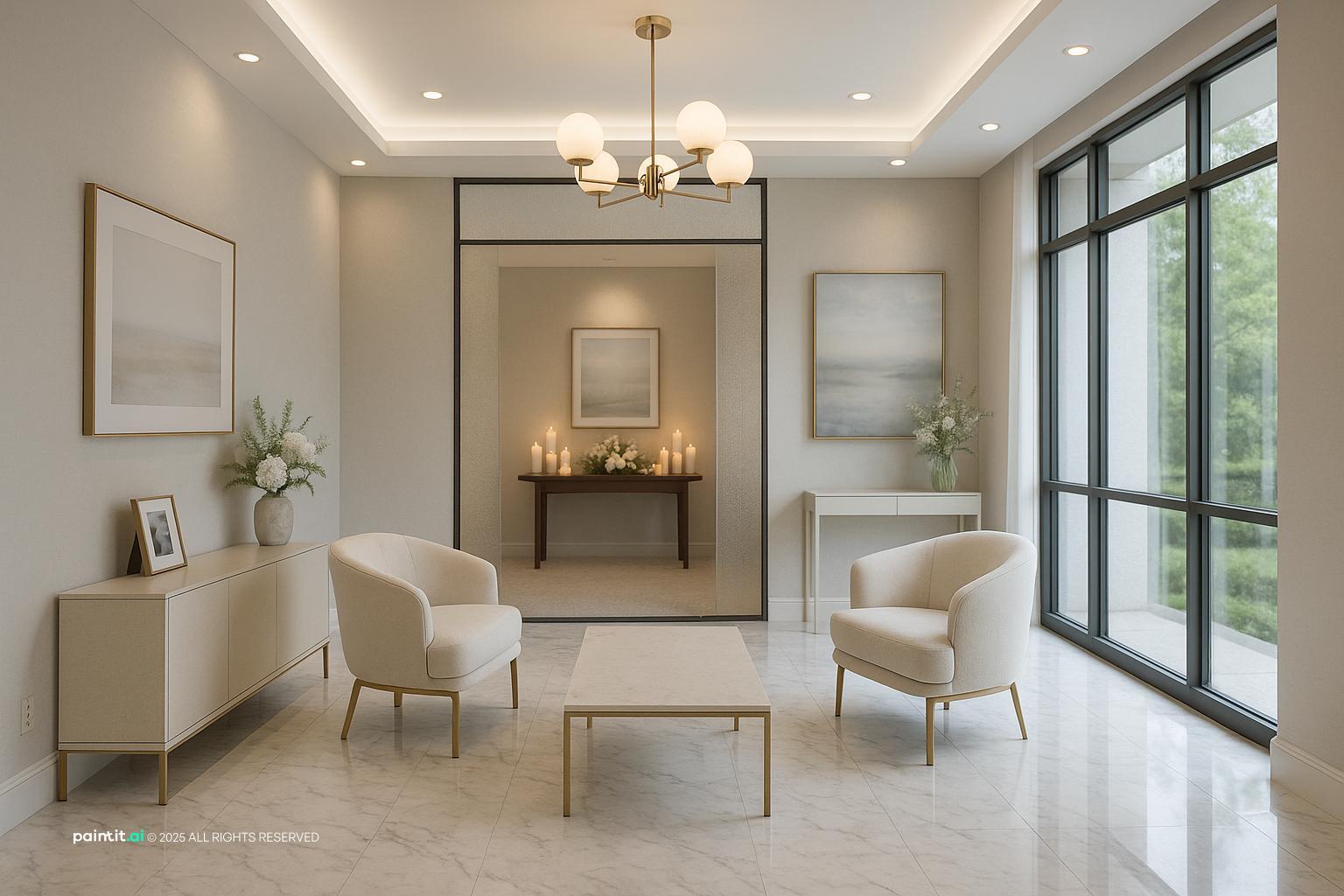 Pooja Room with layered decor, balanced layout and statement details