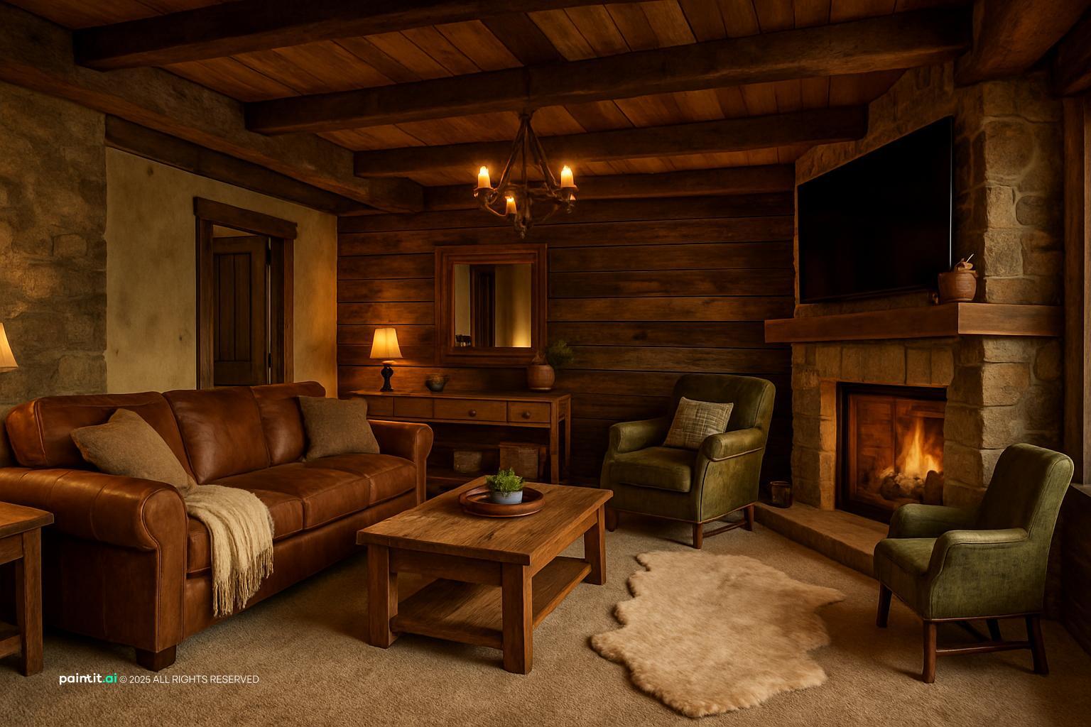 Rustic Living Room: Design Inspiration | Paintit.ai - 24