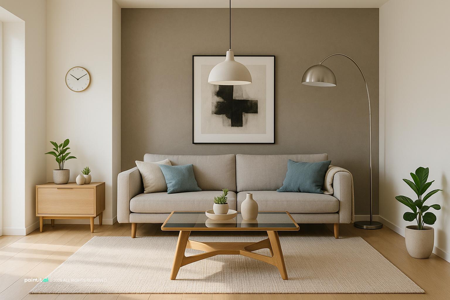 Modern Minimalist Living Room Design white grey and blue living room