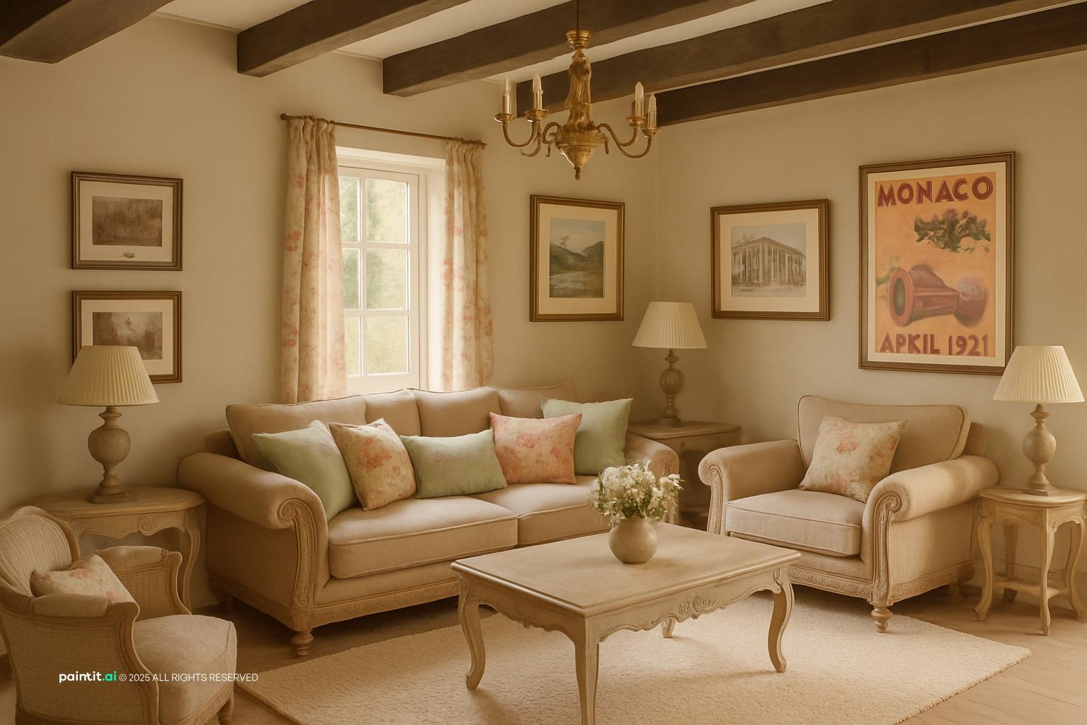 French Cottage Living Room - Chic Decor Ideas | Paintit.ai - 25