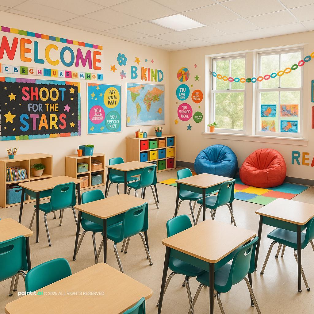 Preschool classroom interior design