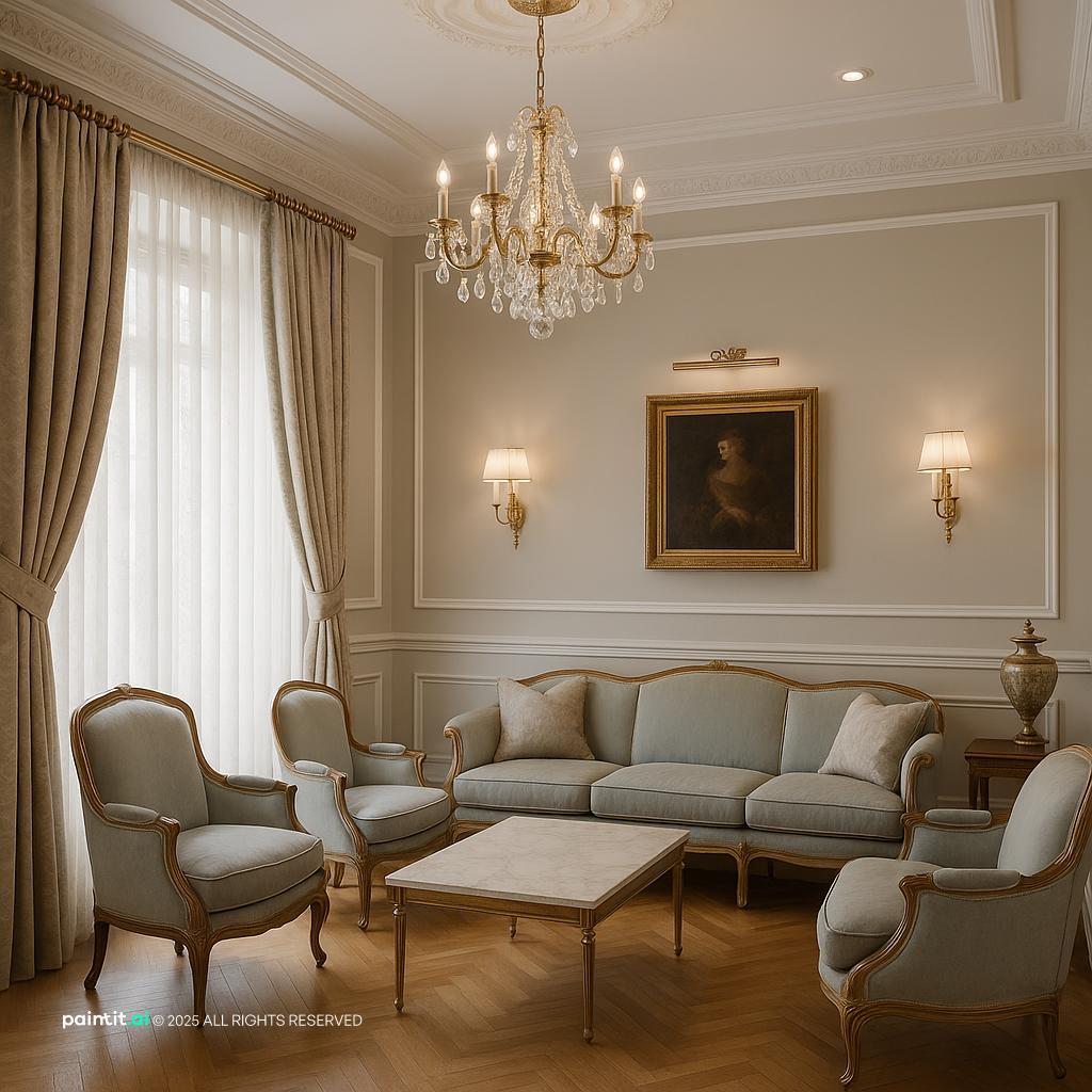 White Marble Living Room - Elegant Design Concepts | Paintit.ai - 23