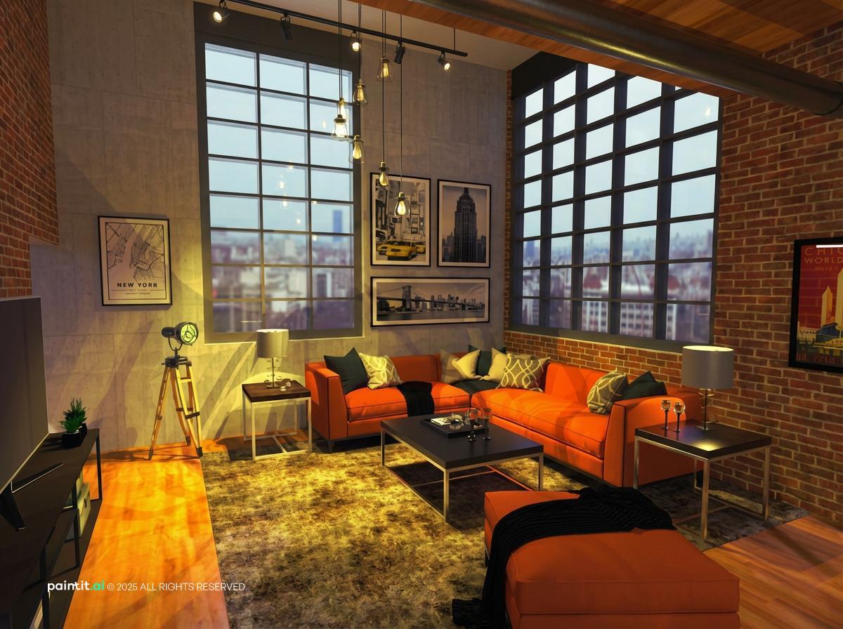 Rustic Burnt Orange Living Room: Design Inspiration | Paintit.ai - 28