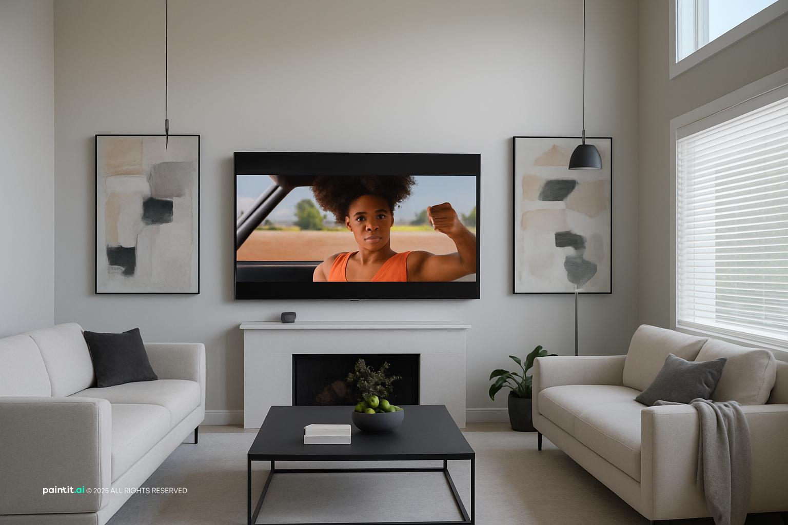 Modern Grey and Beige Living Room - Design & Inspiration | Paintit.ai - 16