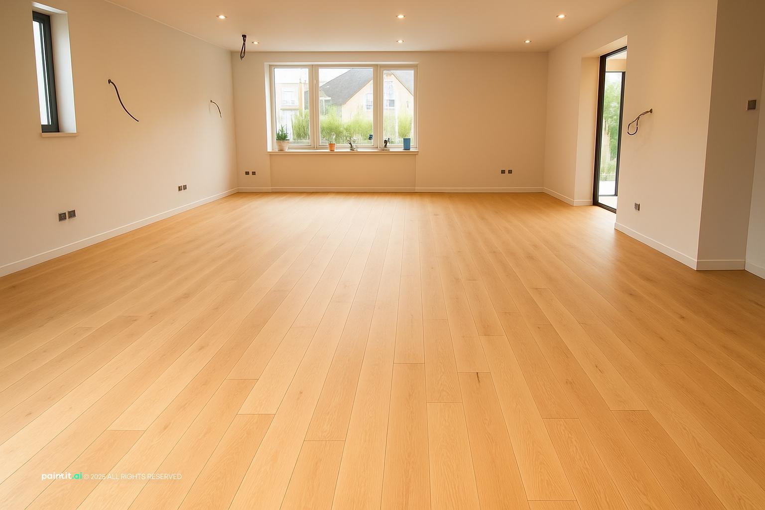 White Oak Floors Living Room - Interior Design Ideas | Paintit.ai - 5