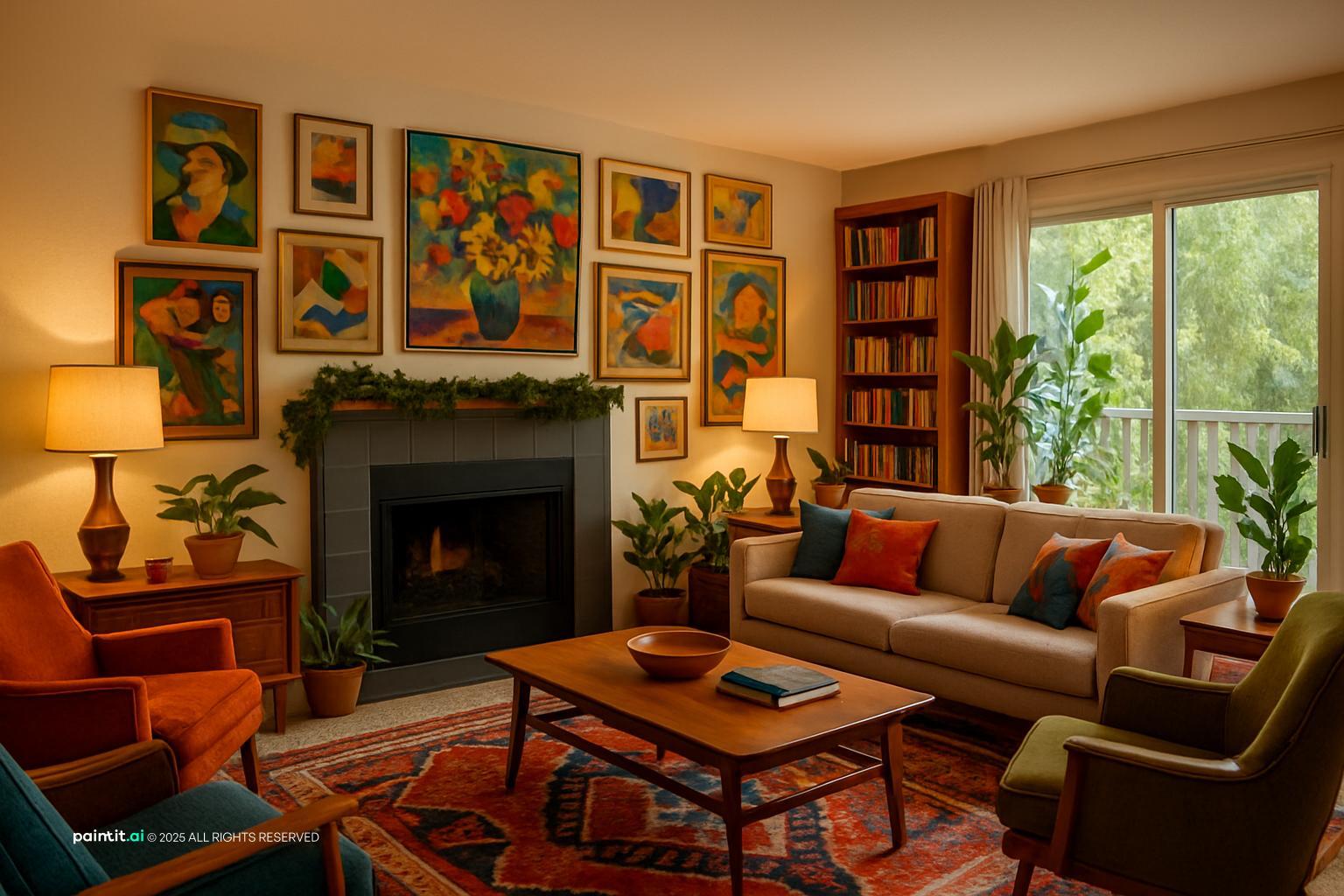 1960s Living Room: Mid-Century Modern Decor | Paintit.ai - 37