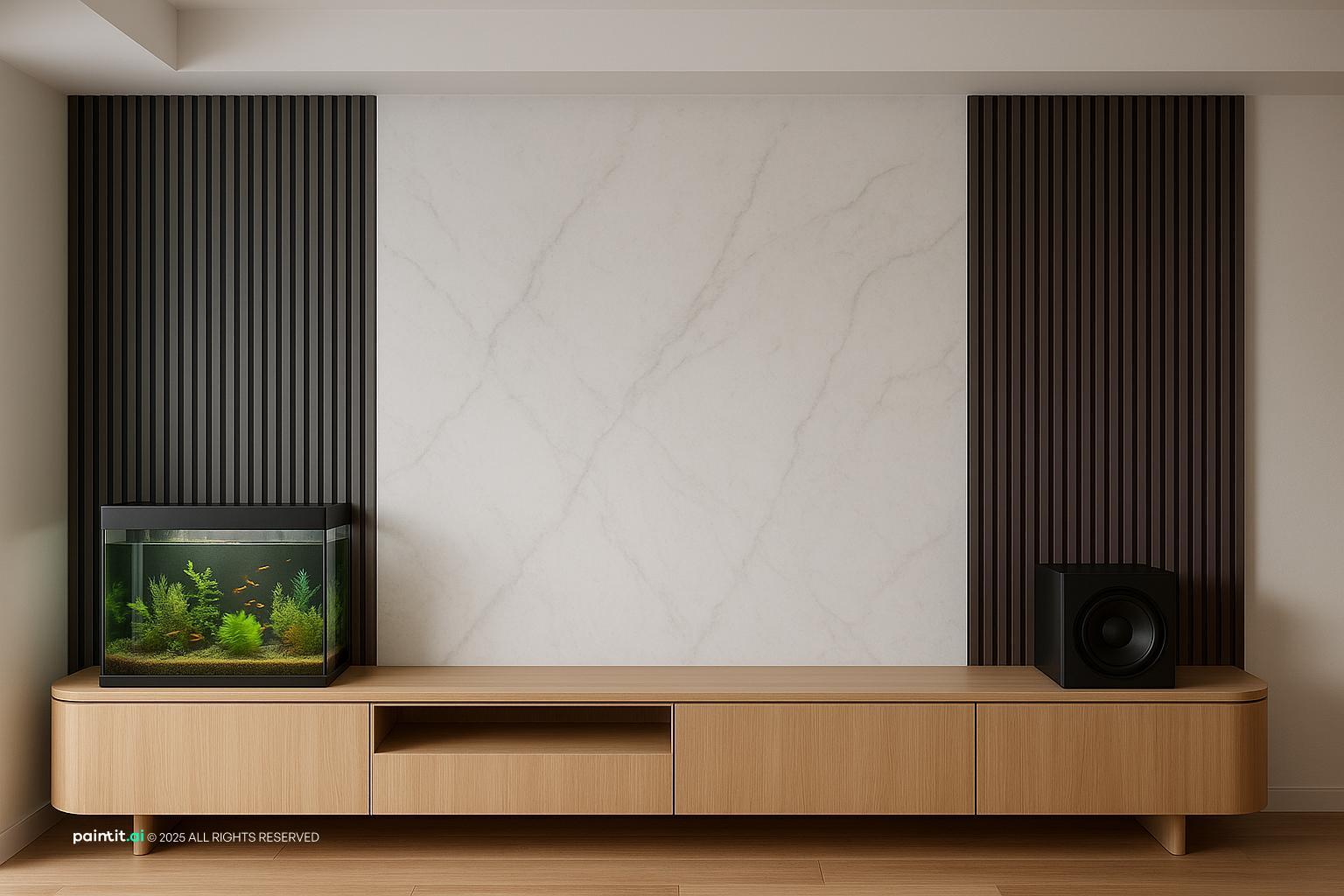 White Marble Living Room - Elegant Design Concepts | Paintit.ai - 9