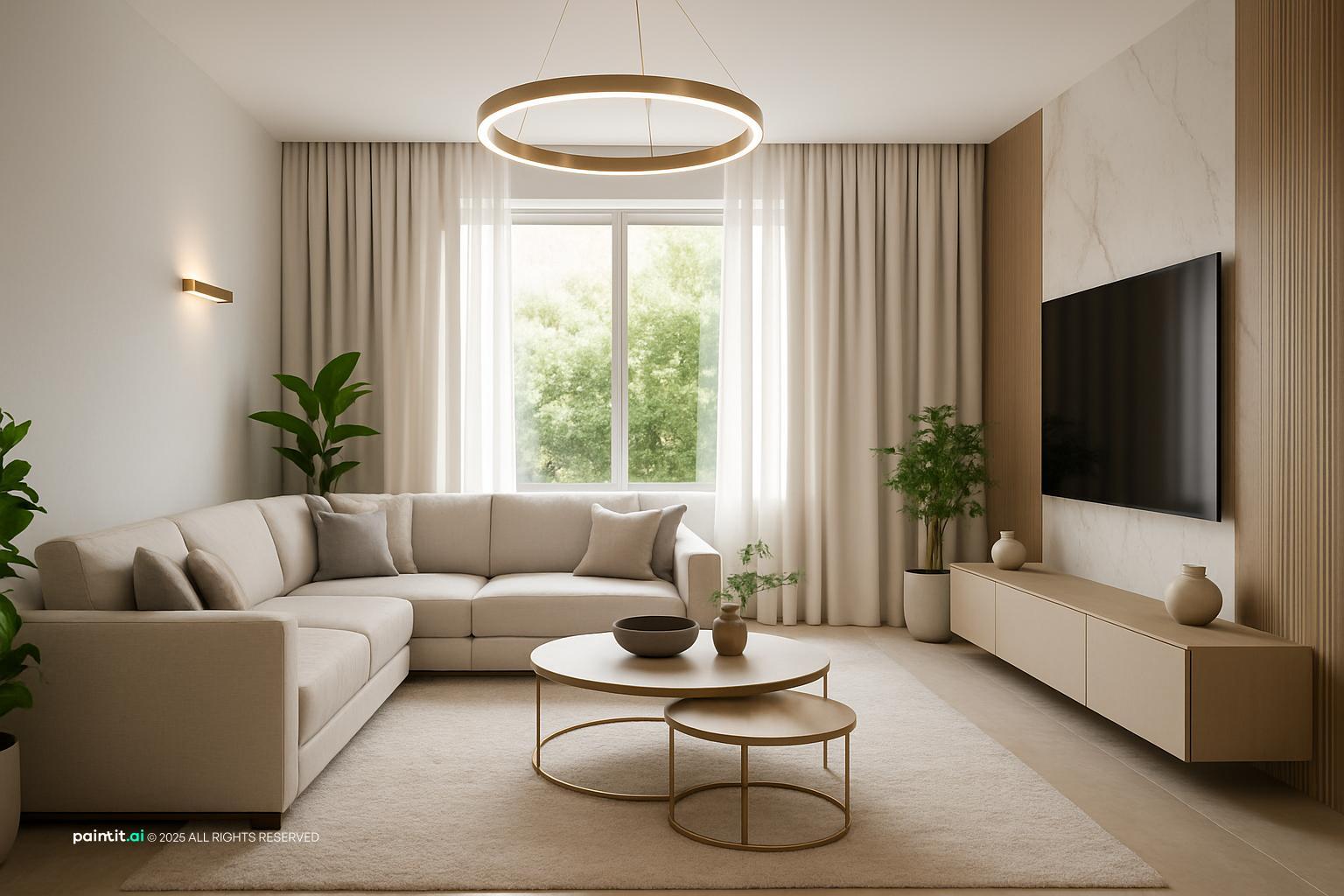 White Wood Paneling Living Room - Design Ideas & Style Guide | Paintit.ai - 9