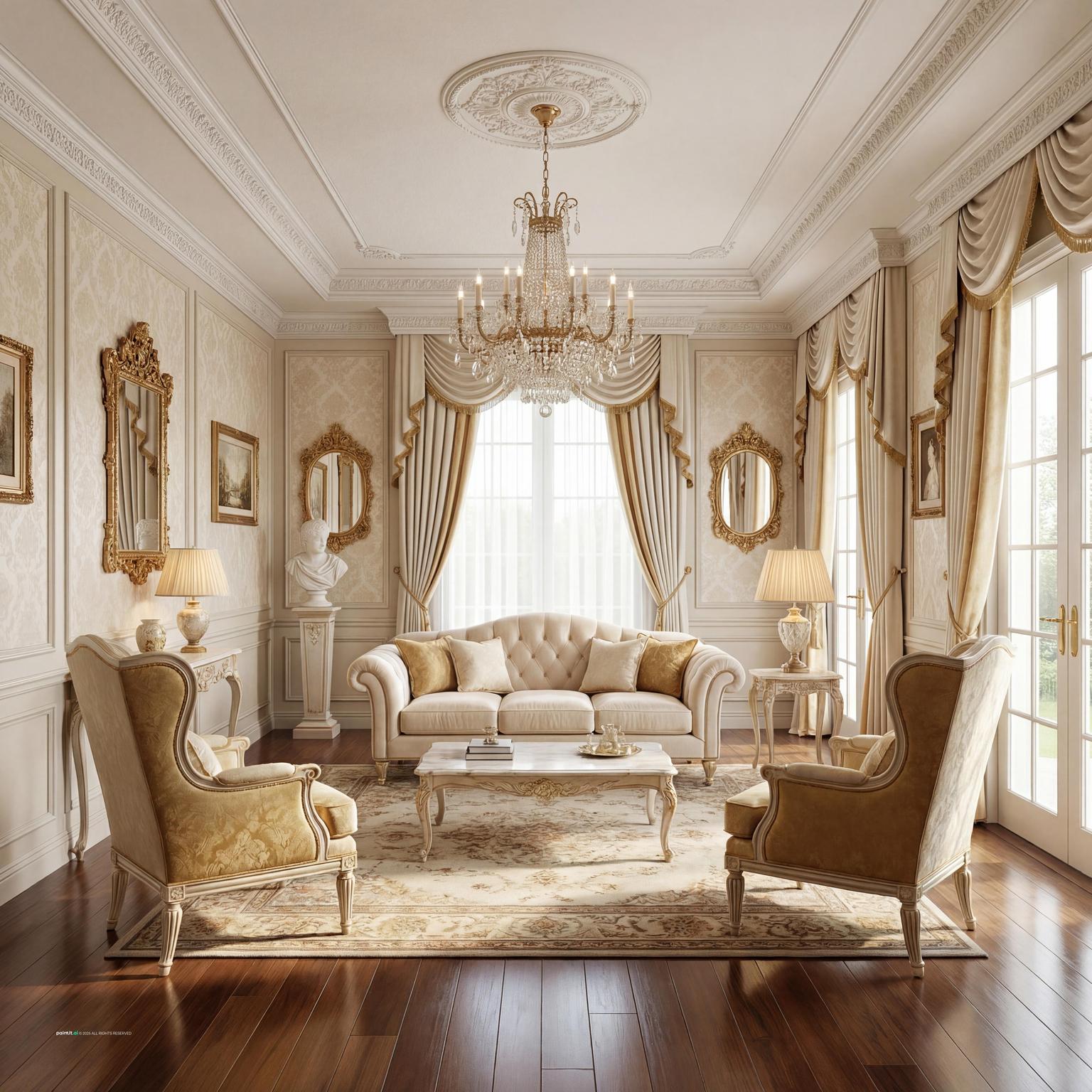 Luxury Neoclassical Living Room - Design Inspiration | Paintit.ai - 12