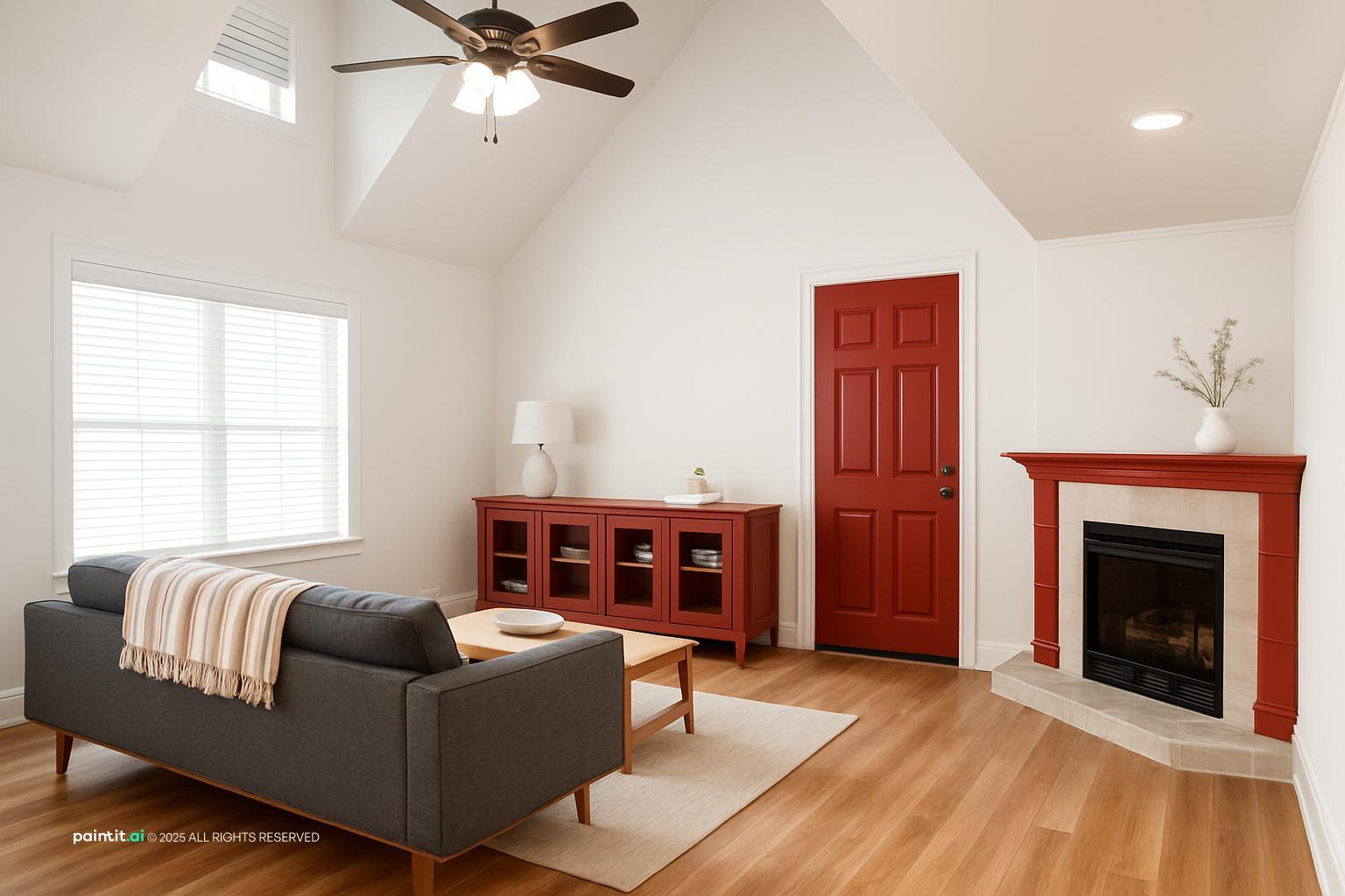 White Wainscoting Living Room - Design Inspiration | Paintit.ai - 8