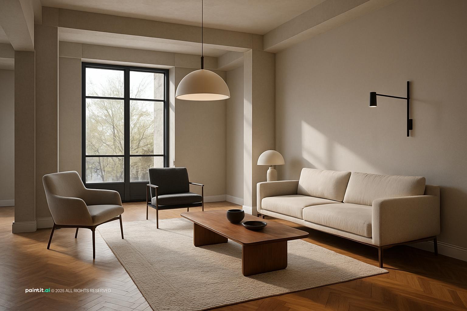 Black and Grey Living Room Ideas with Black Contrast and Grey Palette View 5 showing black contrast, grey palette, clean-lined furniture for Black and G...