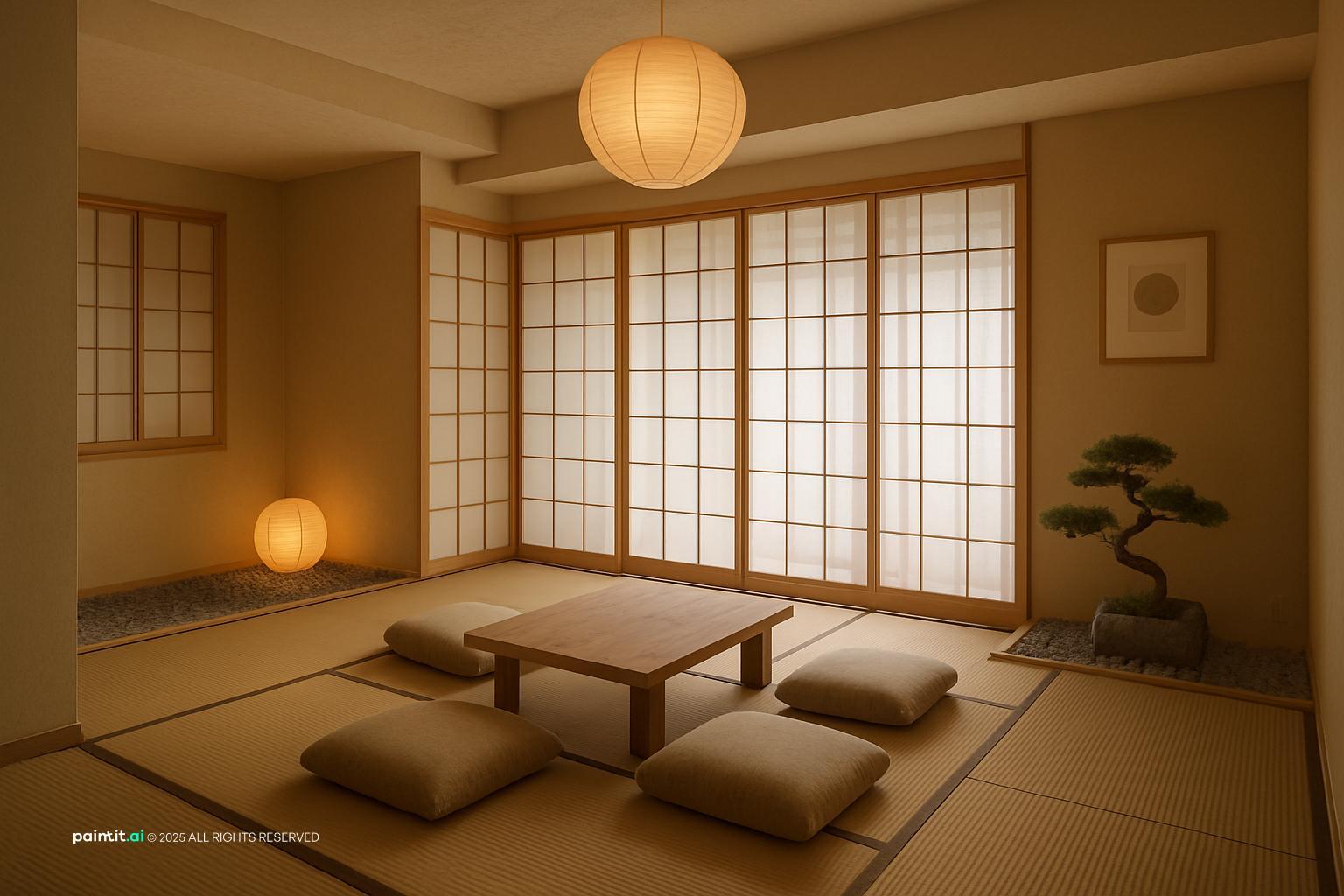 Japanese Living Room: Serene Interior Concepts | Paintit.ai - 15