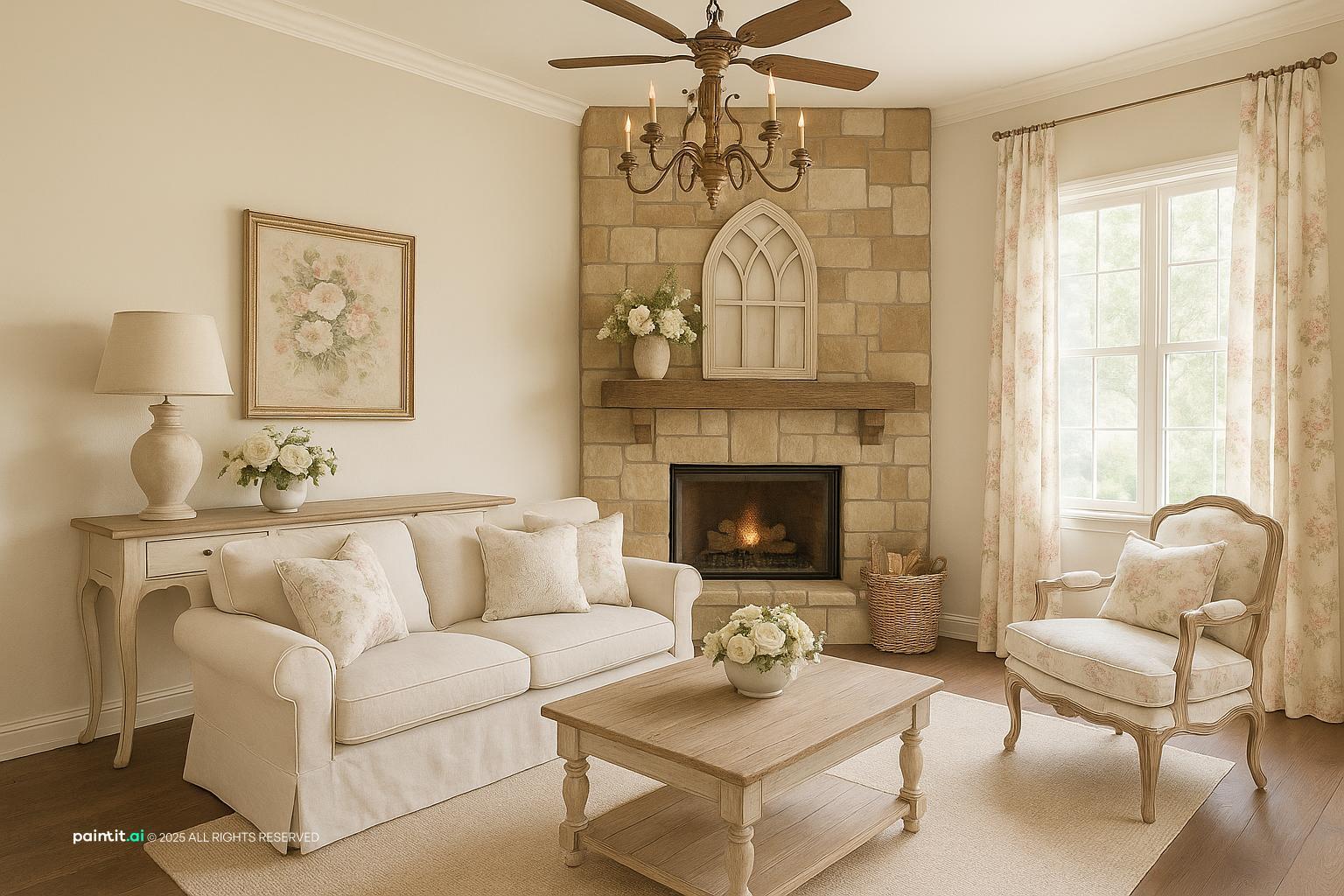 French Cottage Living Room - Chic Decor Ideas | Paintit.ai - 22