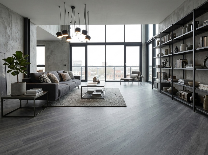 Diagonal Lay in Slate Gray